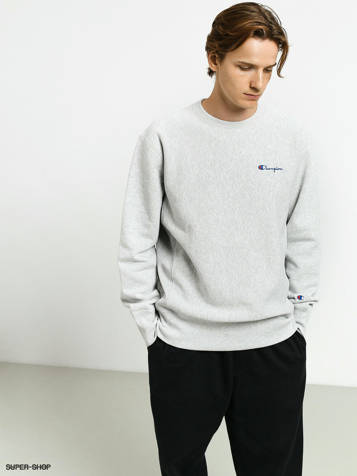 white champion sweatshirt no hood