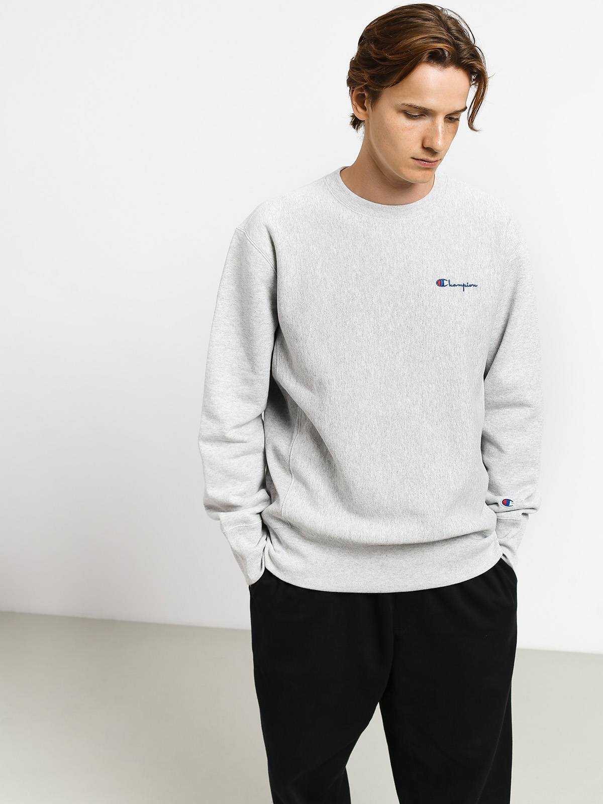 Champion Premium Reverse Weave Crewneck Left Chest Logo Sweatshirt