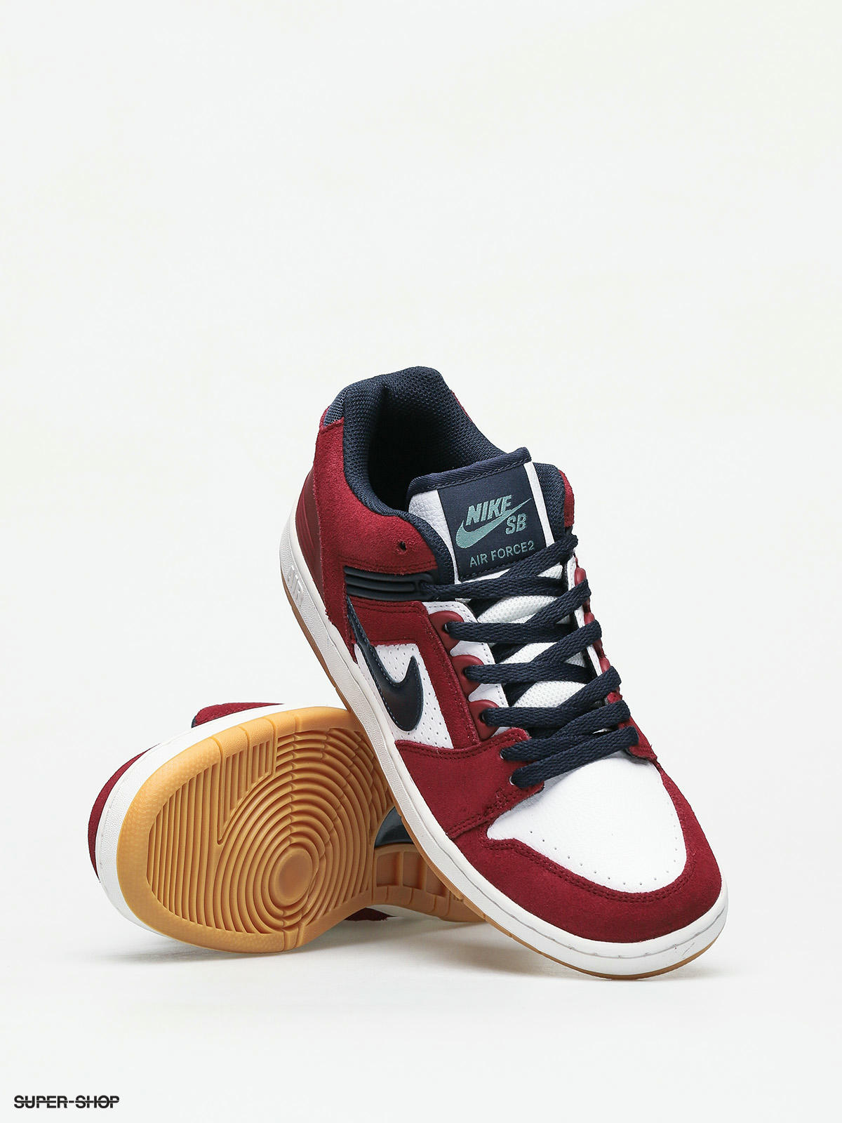 nike sb air force 2 low team red obsidian