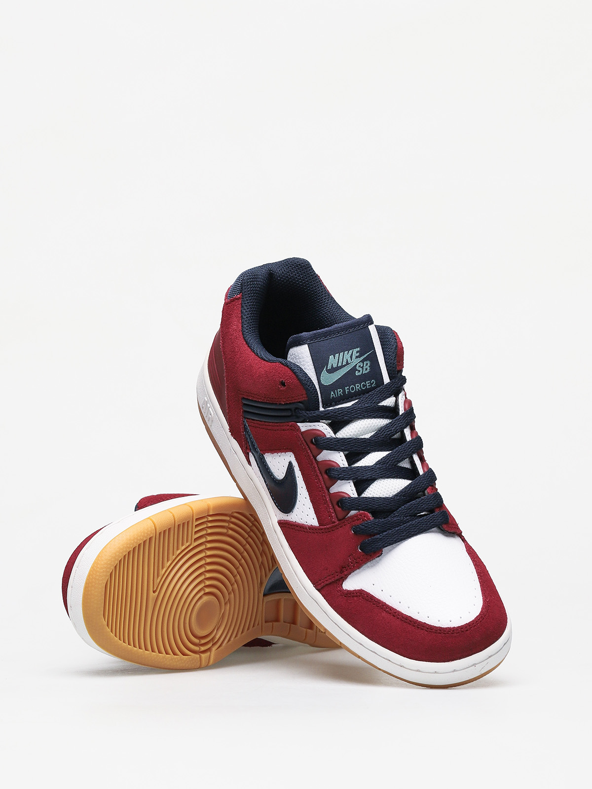 Nike SB Air Force II Low Shoes (team red/obsidian white summit white)