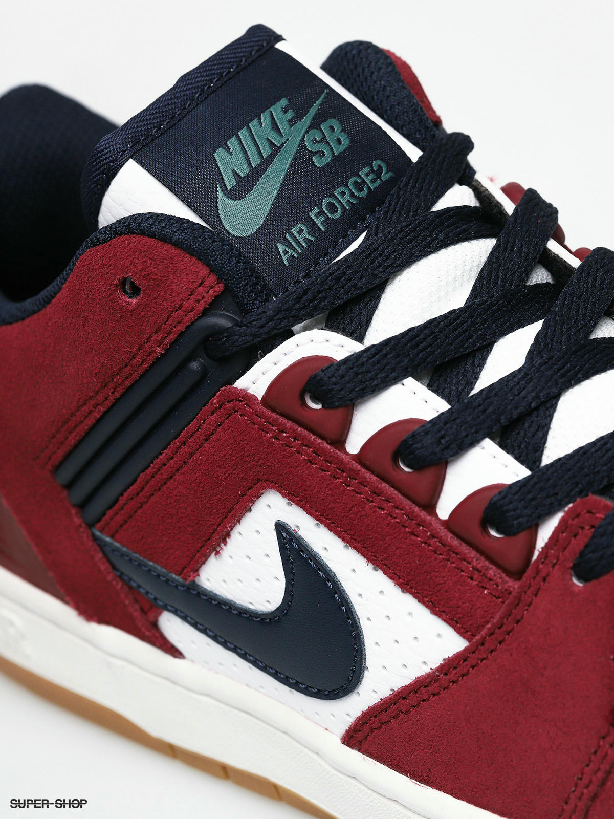 nike sb air force 2 low team red obsidian