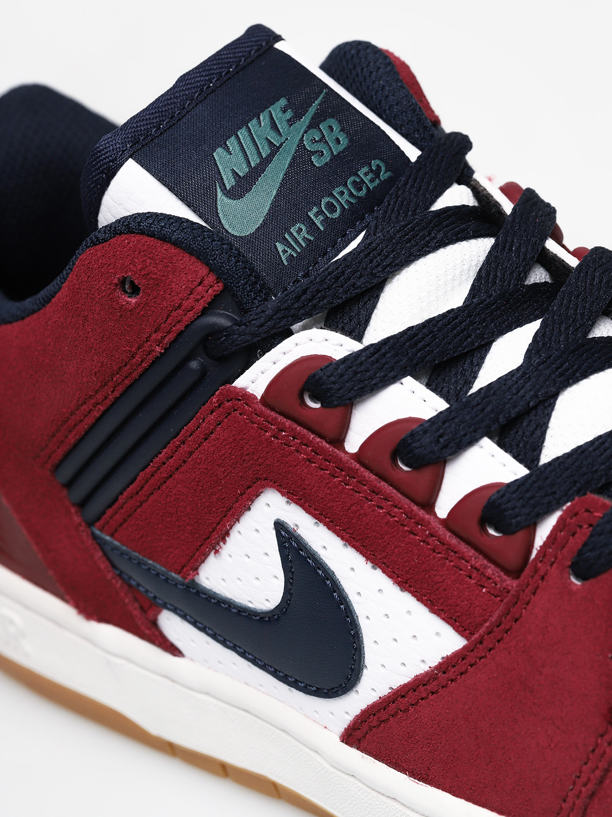 Nike SB Air Force II Low Shoes (team red/obsidian white summit white)