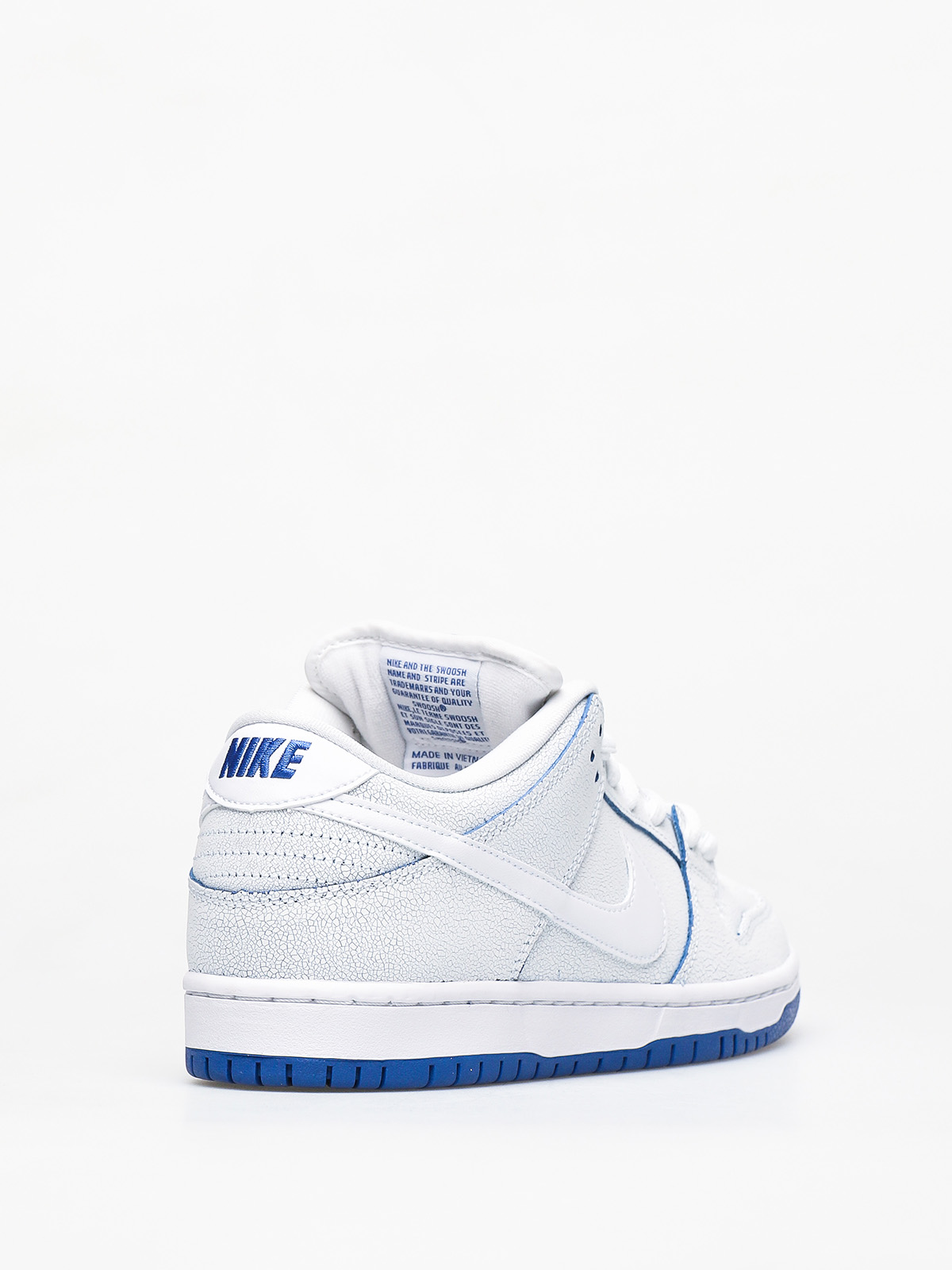 Nike SB Dunk Low Pro Prm Shoes - white (white/white game royal)