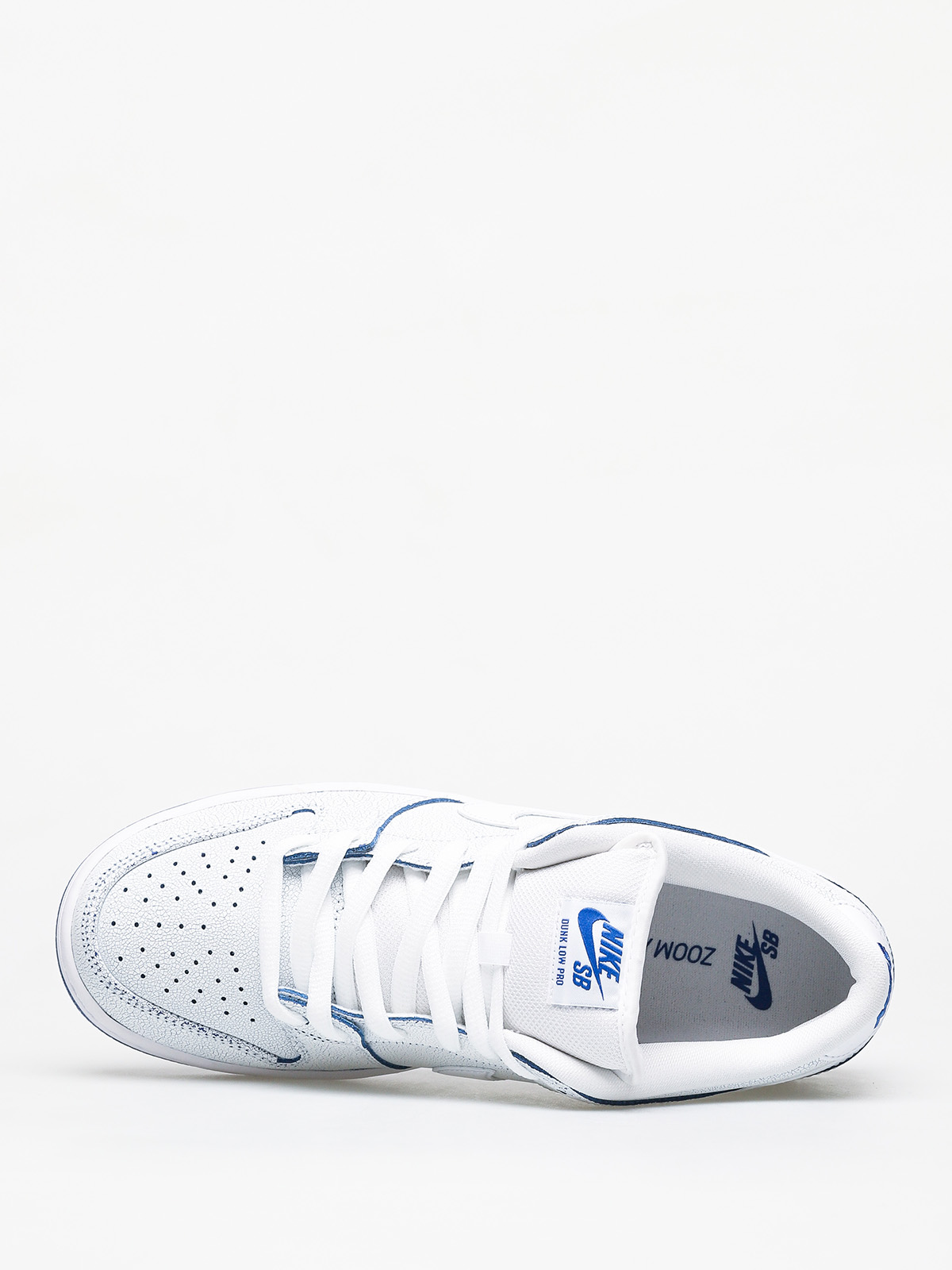 Nike SB Dunk Low Pro Prm Shoes - white (white/white game royal)