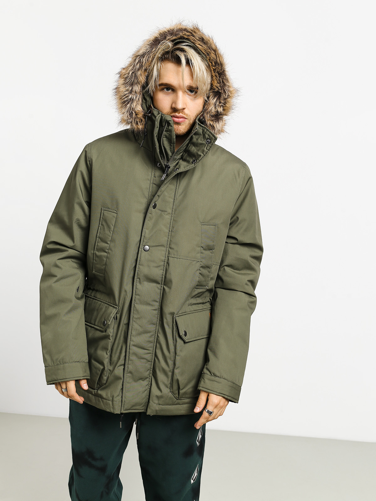 winter jacket army green