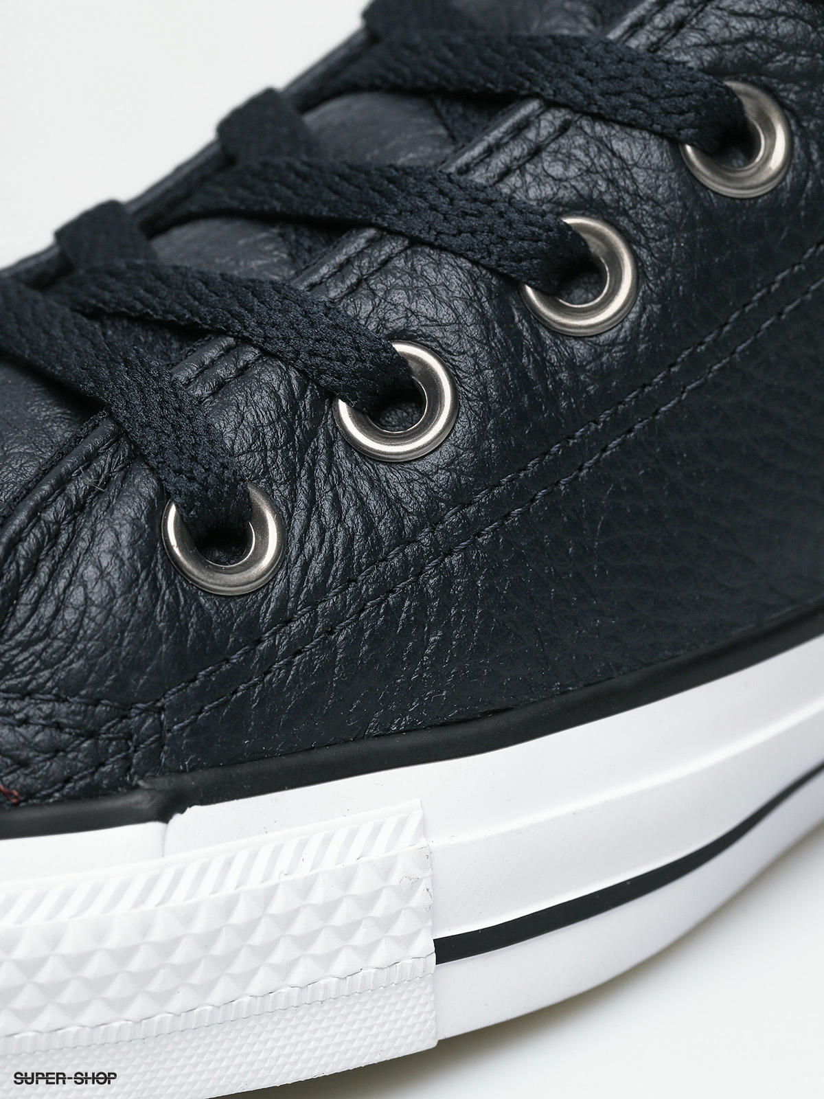 leather converse all star black