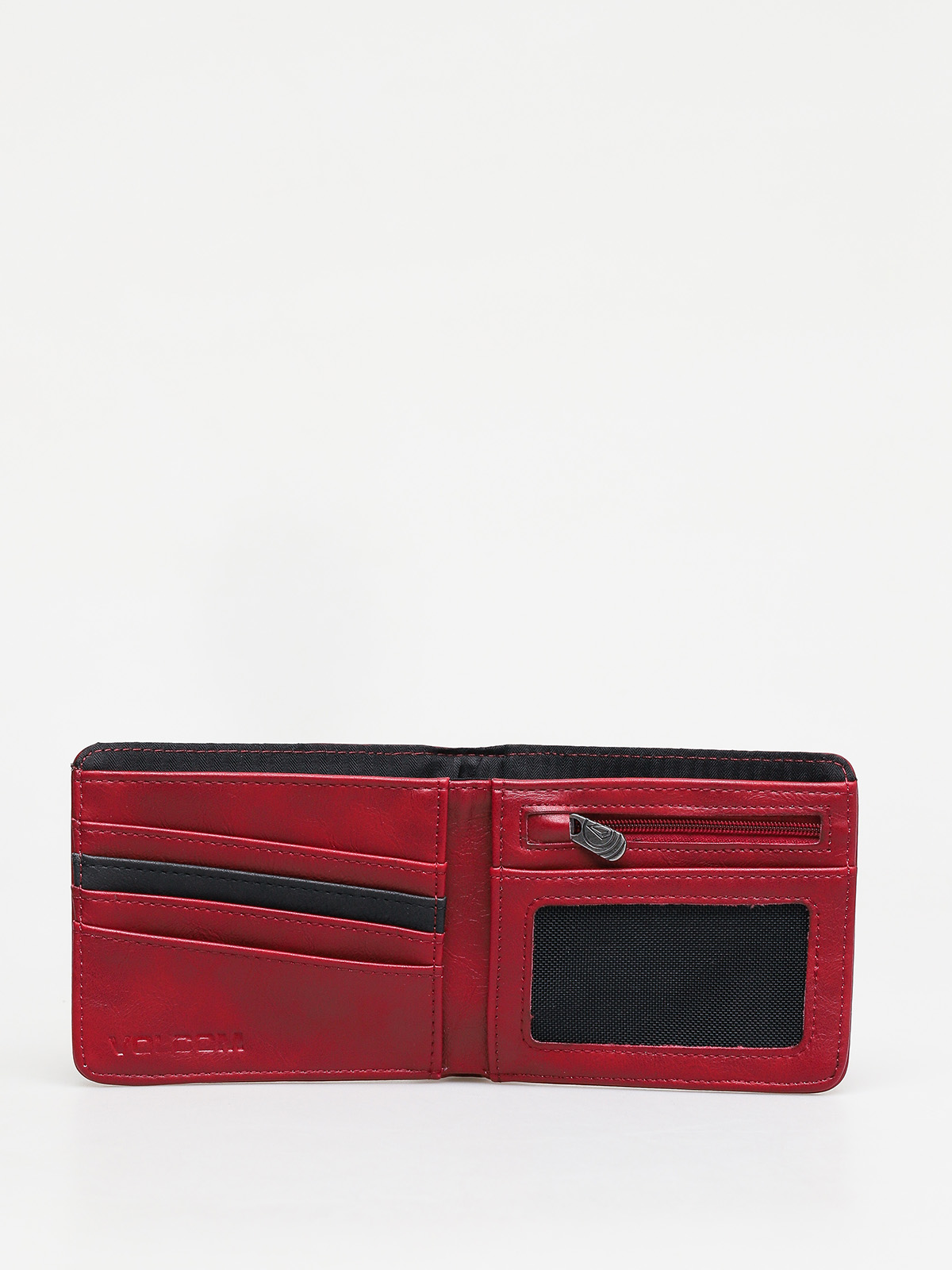 red volcom wallet