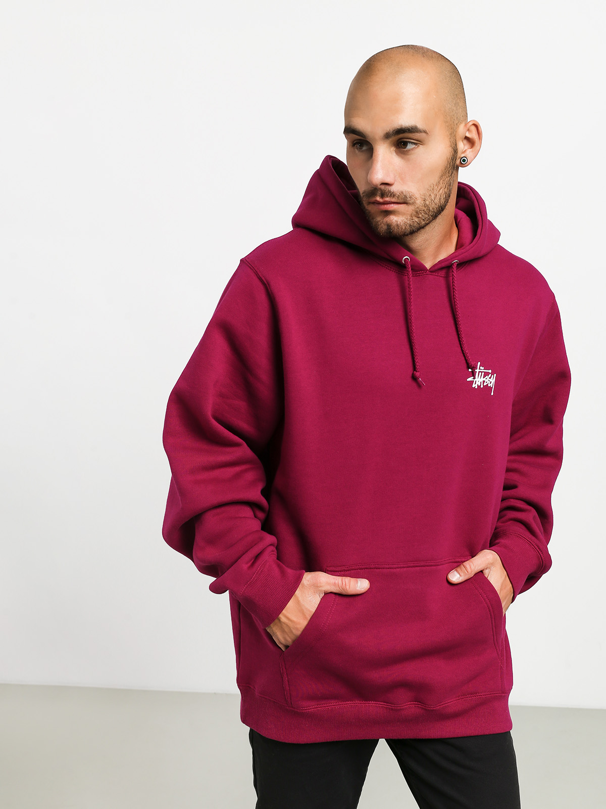 Stussy Basic HD Hoodie (wine)