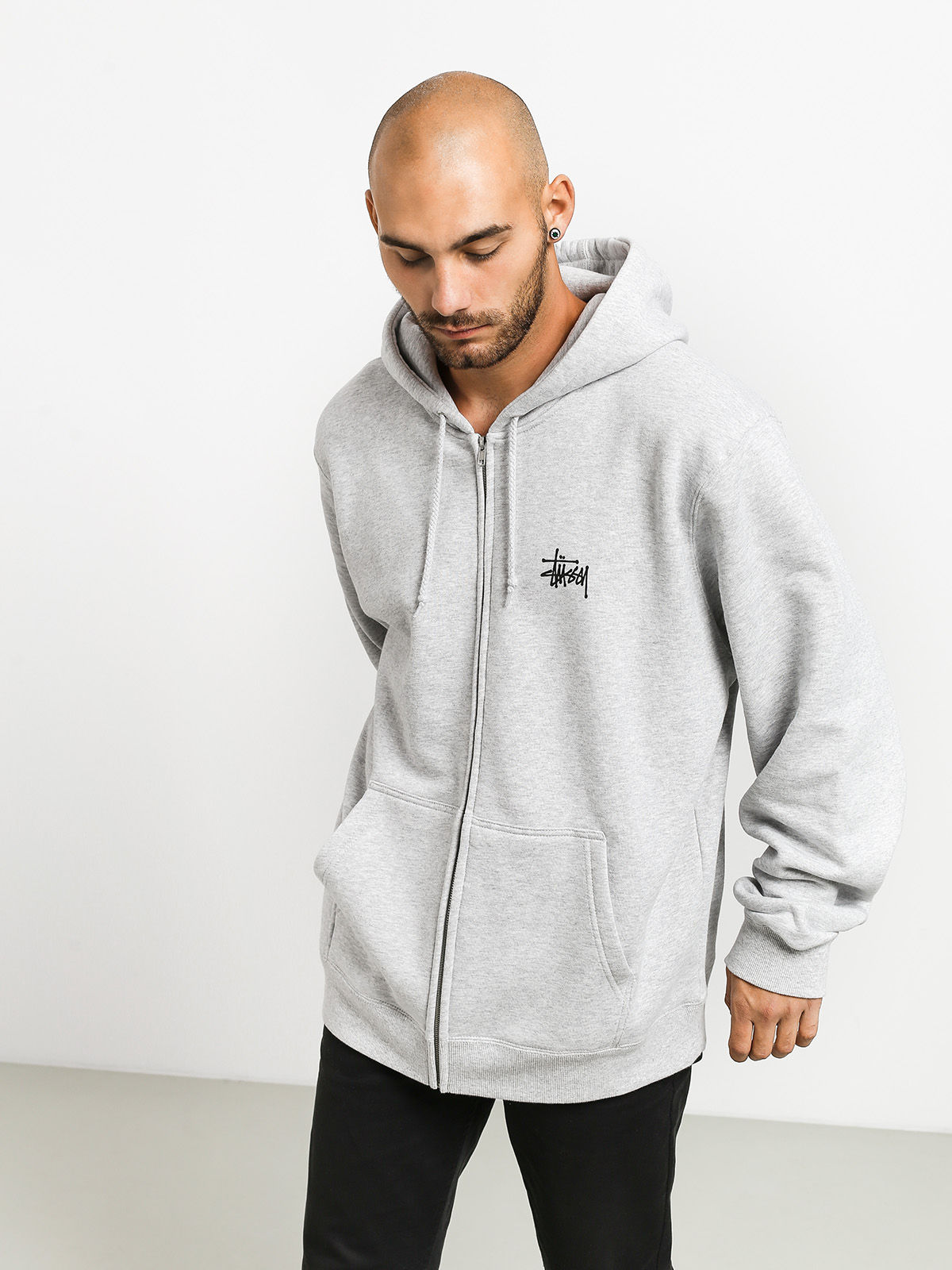 stussy basic hoodie グレー　パーカー　アクティブ　デトロイト Basic Stüssy Hoodie – Slate | Sweats | Stüssy Japan