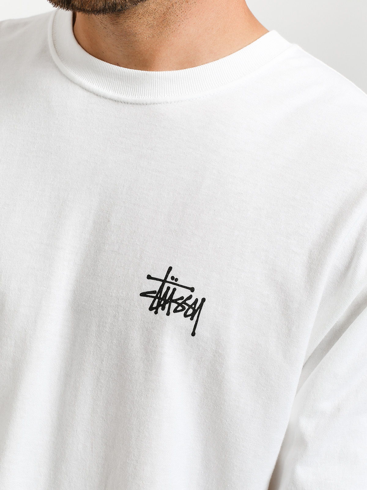 stussy white long sleeve