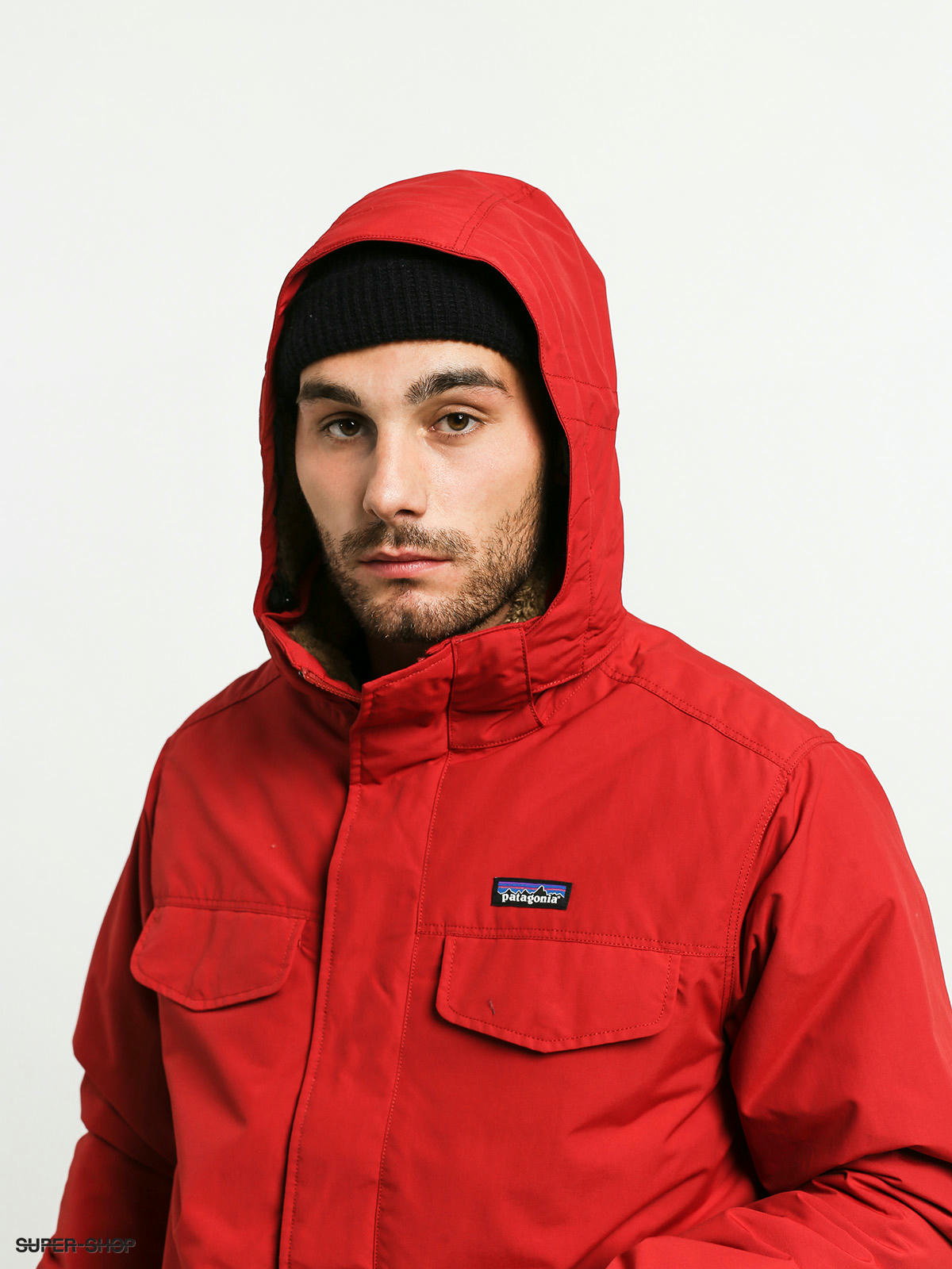 patagonia isthmus parka red