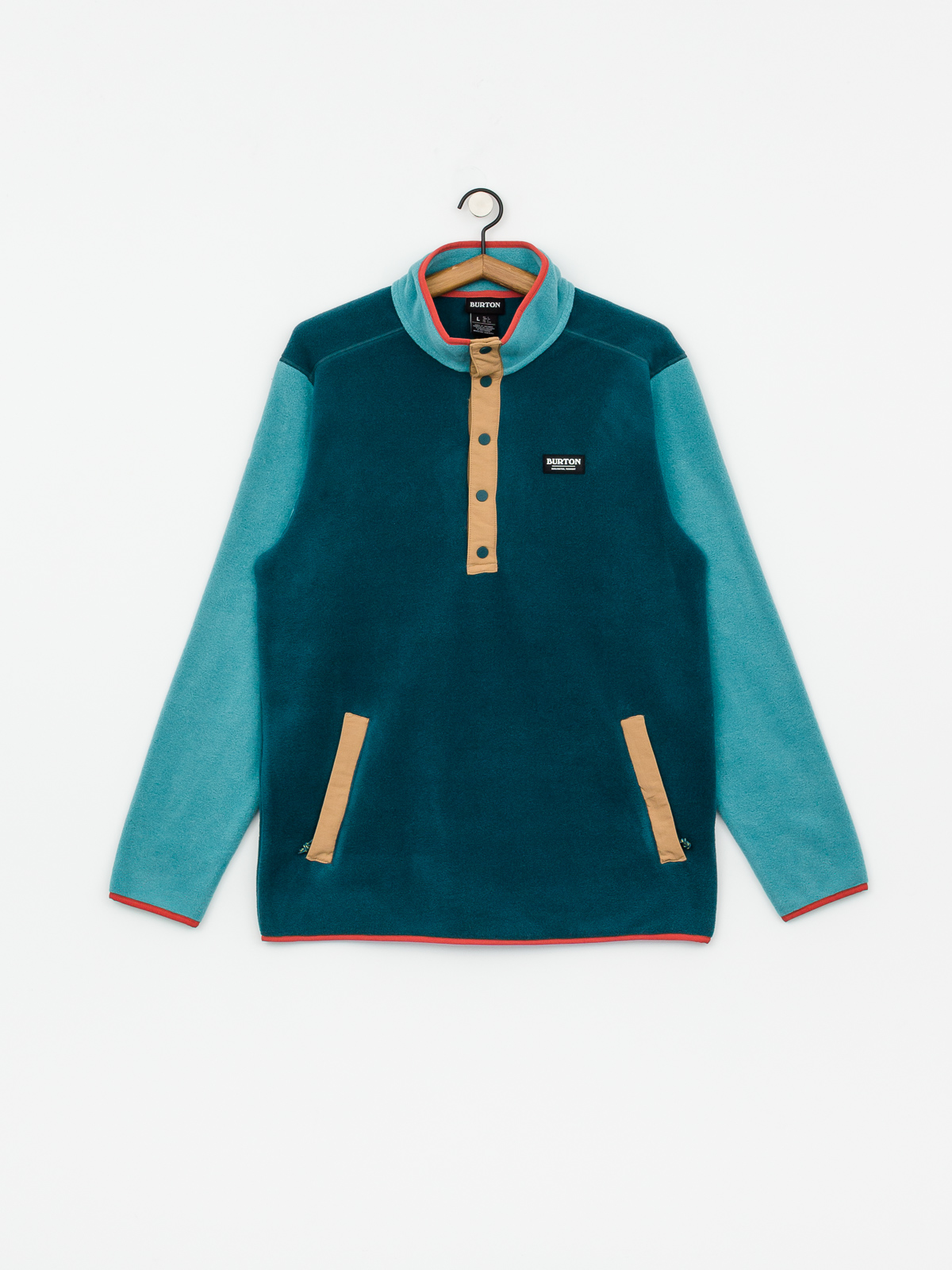 Mens Burton Hearth Flc Plvr Fleece (dpteal/gbslat)