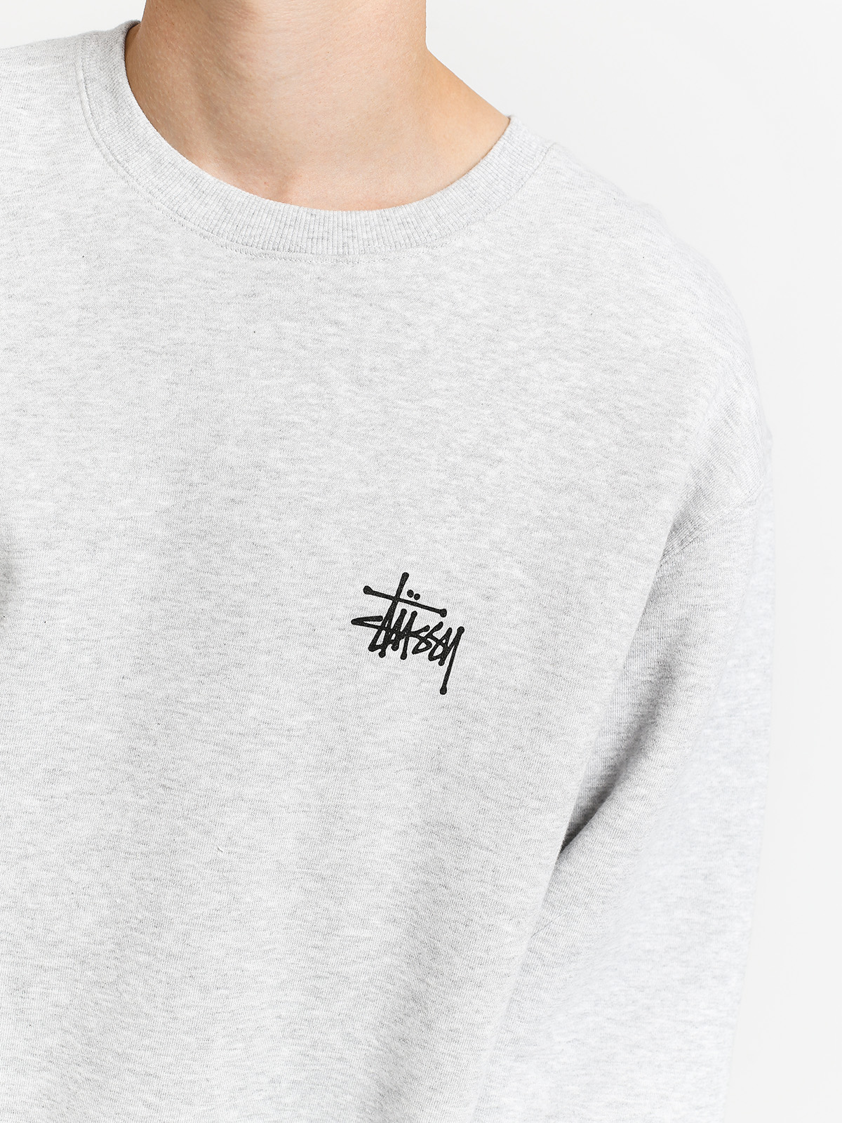 Stussy Basic Sweatshirt - grey (ash heather)