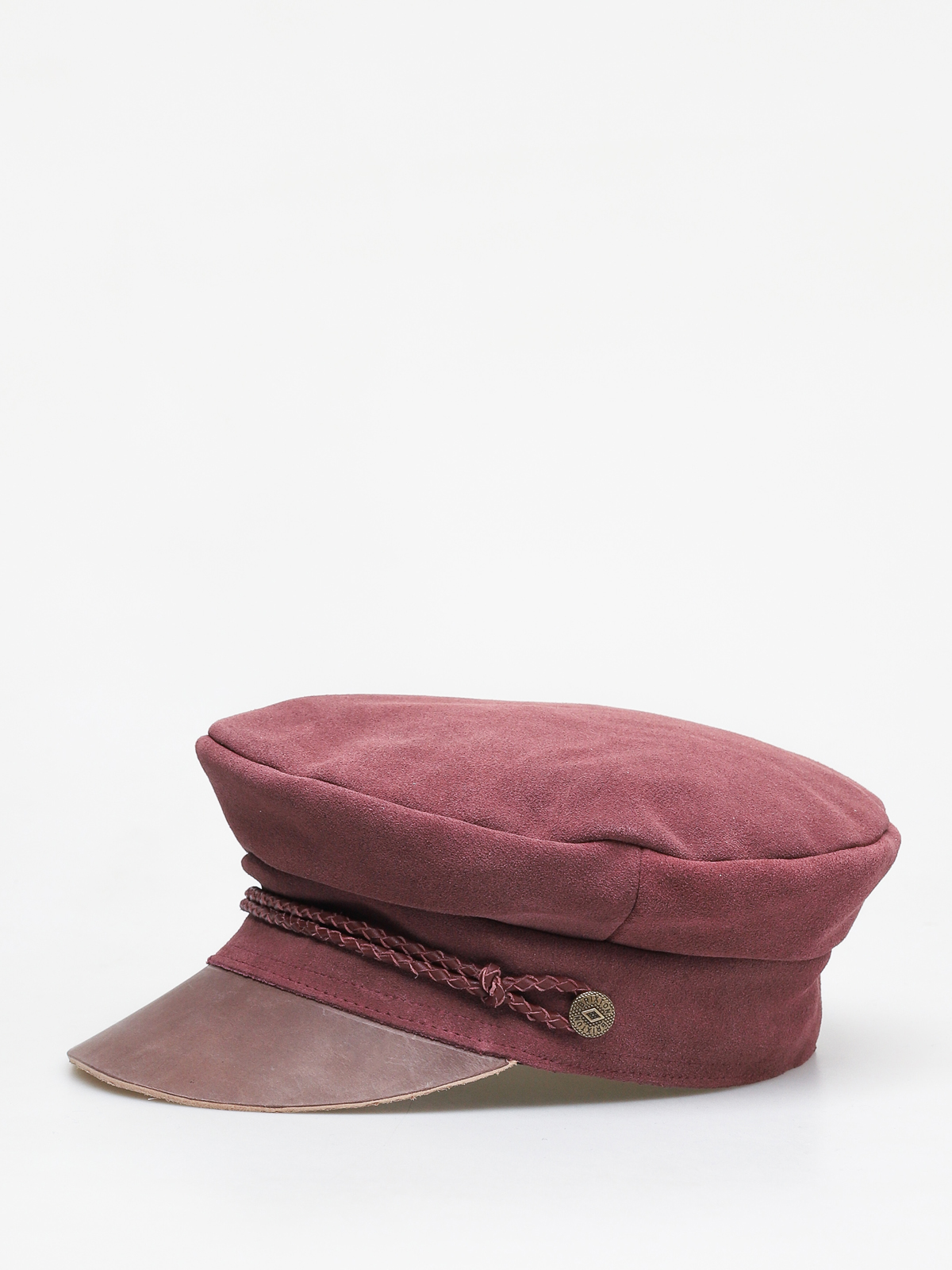 maroon flat cap