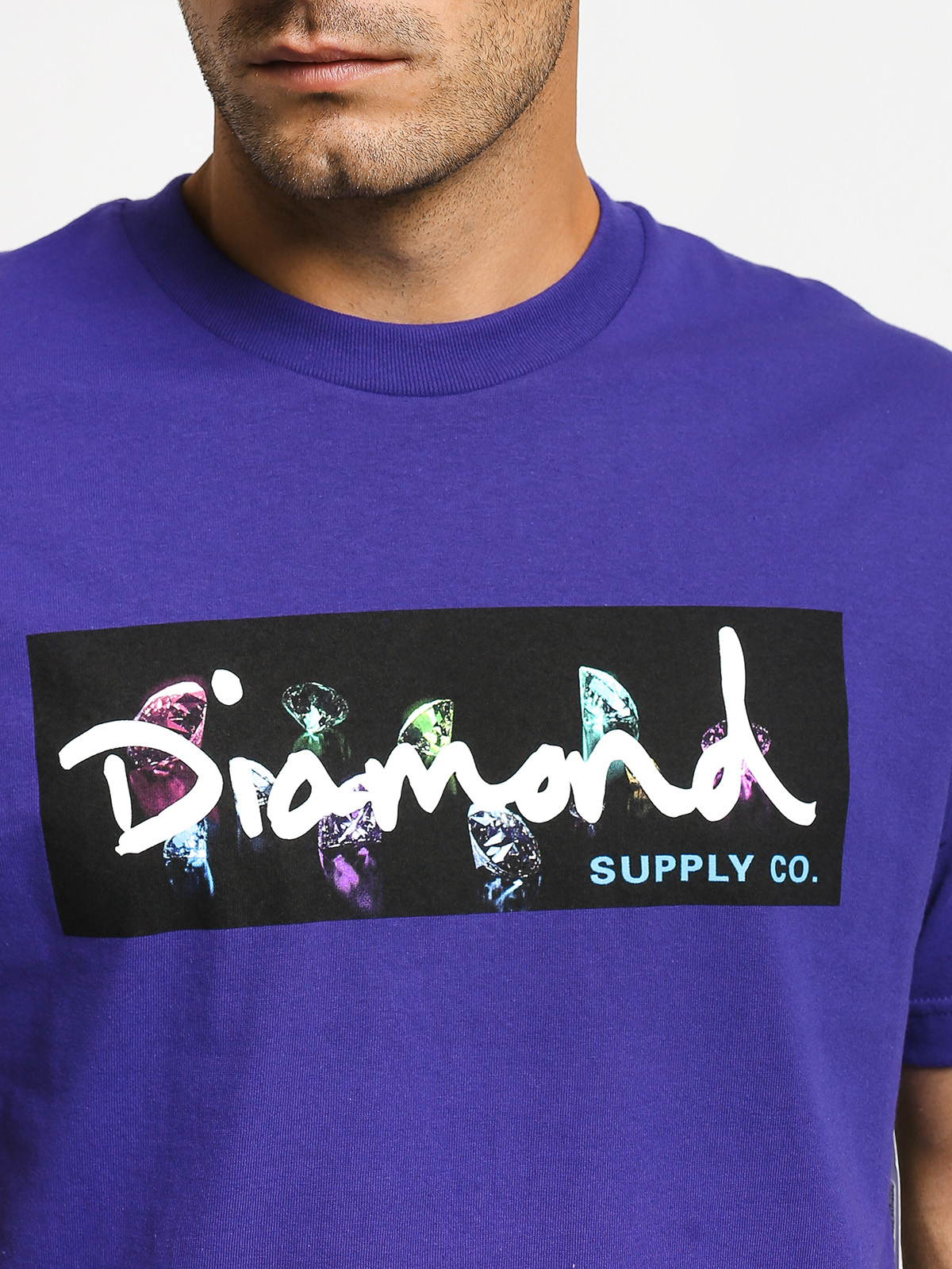 Diamond Supply Co. Color Box Logo T-shirt (purple)