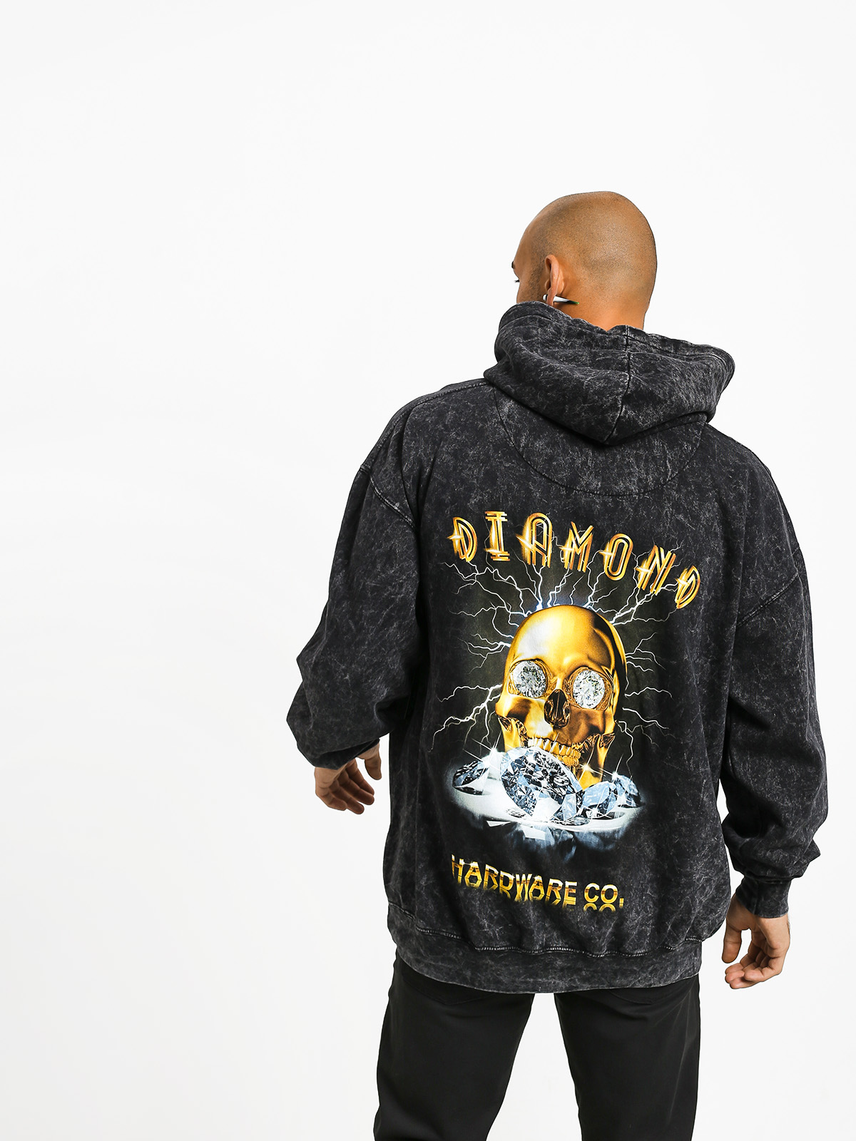 Diamond Supply Co. Gold Skull HD Hoodie black