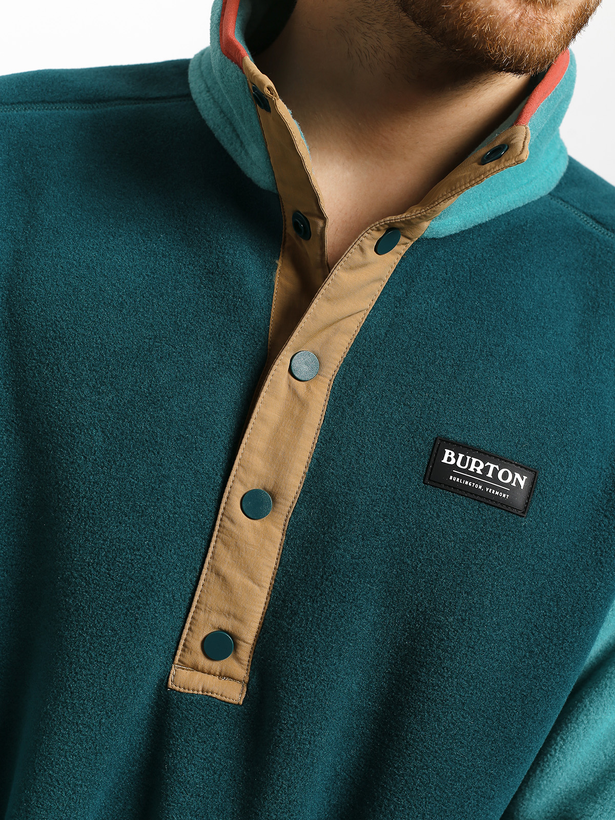 Mens Burton Hearth Flc Plvr Fleece (dpteal/gbslat)