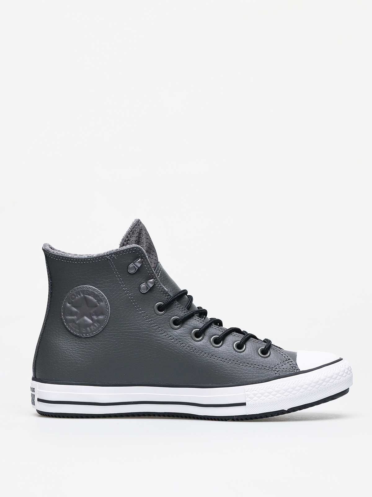 Converse Chuck Taylor All Star Hi Winter Leather Chucks (carbon grey/black/white)