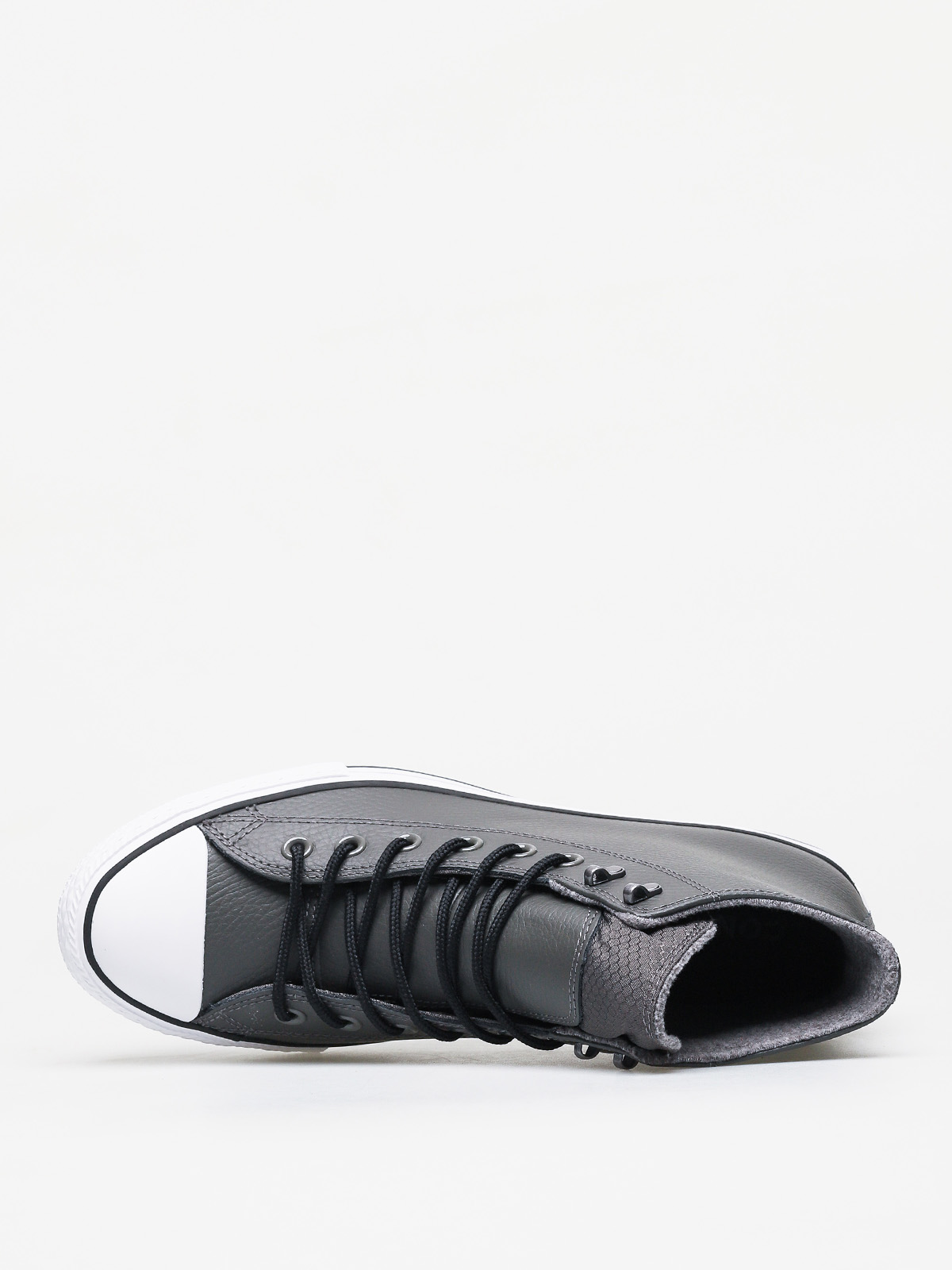 Converse Chuck Taylor All Star Hi Winter Leather Chucks (carbon grey/black/white)