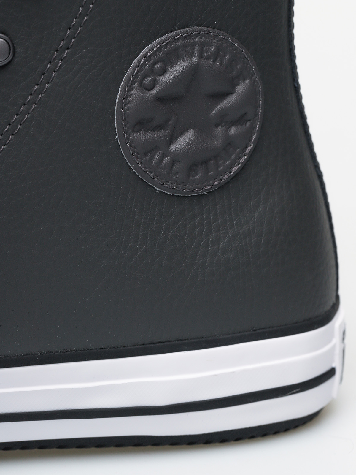 Converse Chuck Taylor All Star Hi Winter Leather Chucks (carbon grey/black/white)