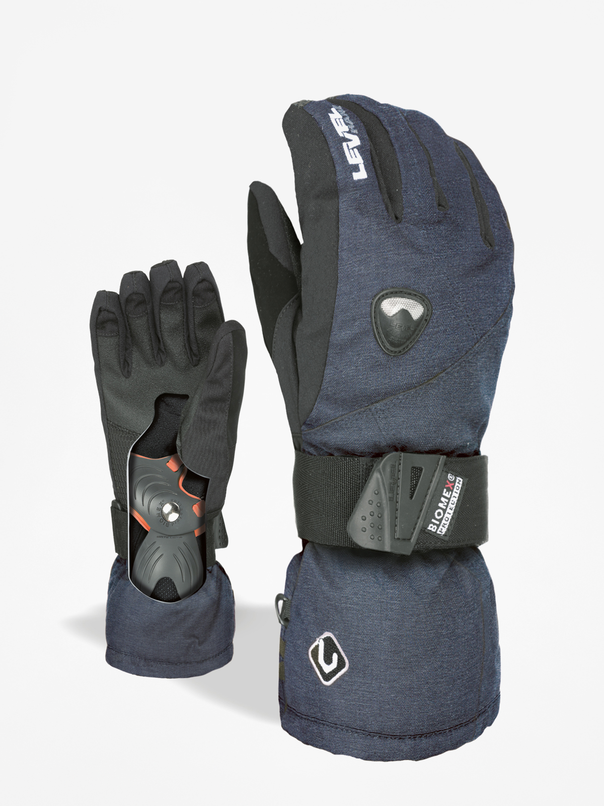 Level Fly Jr Gloves (blue grey)