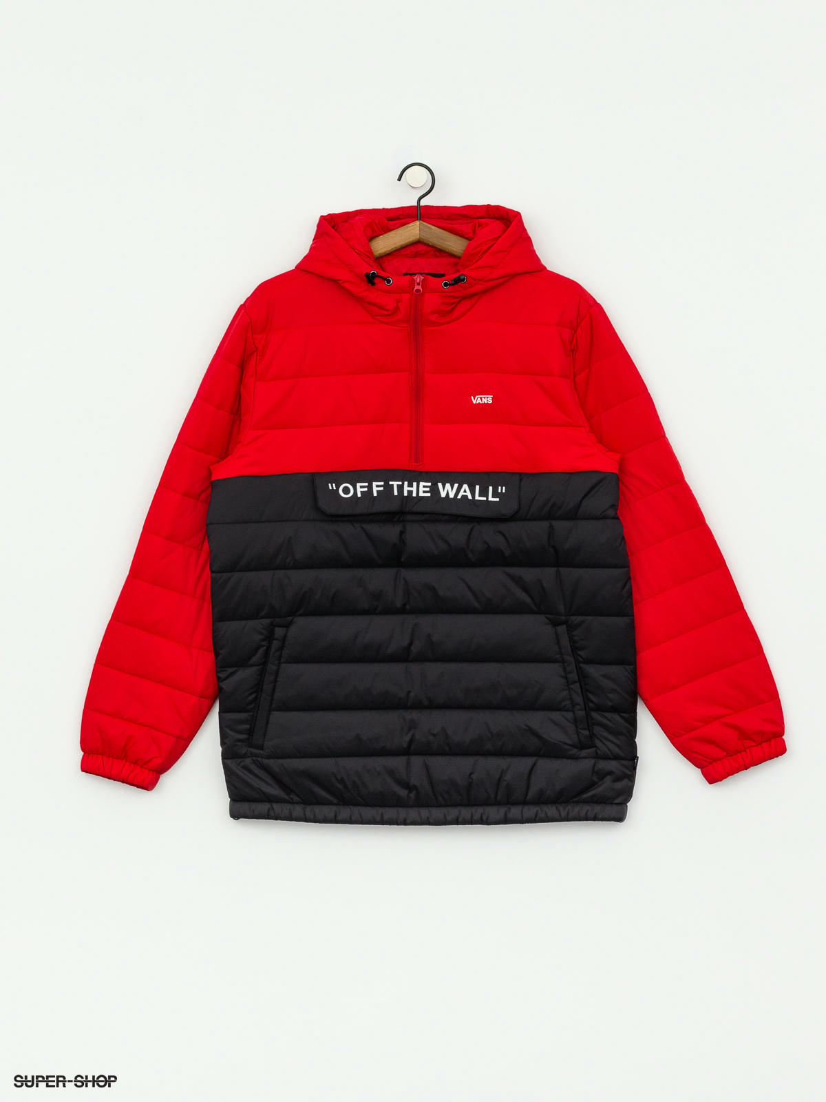 vans red and black jacket