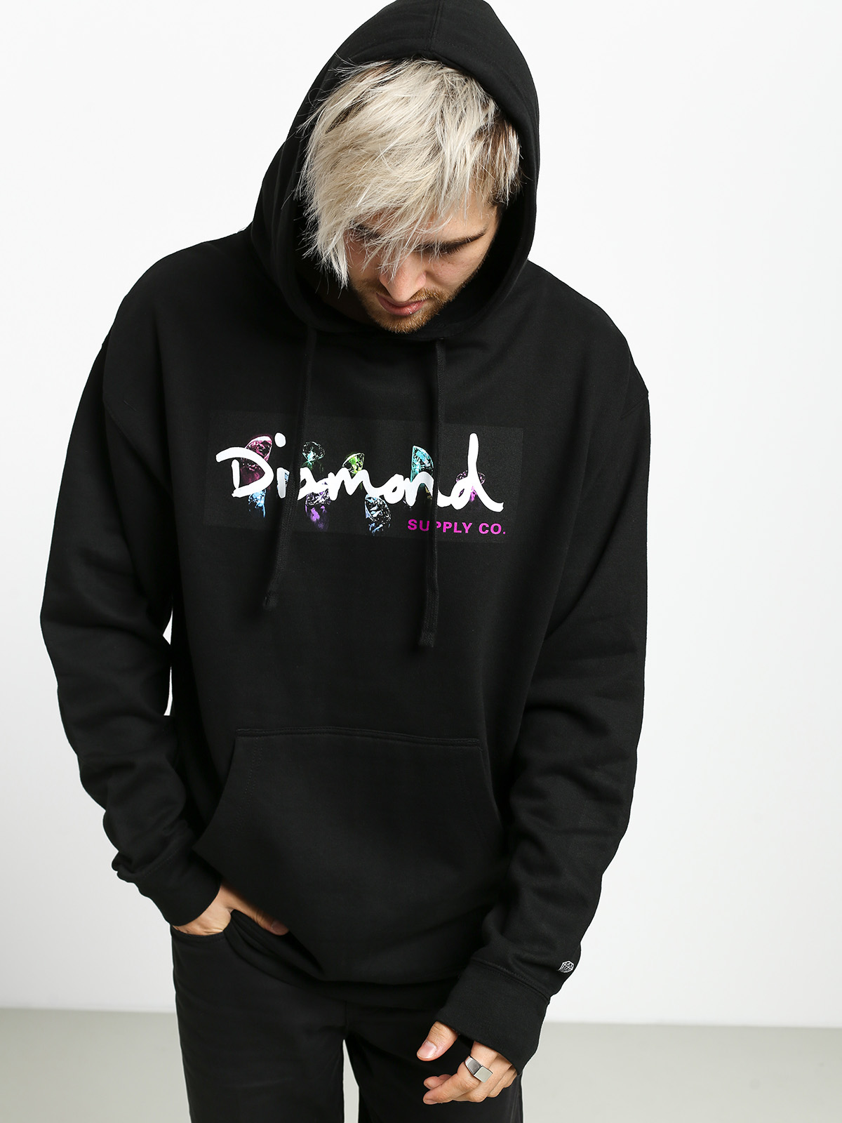 Diamond Supply Co. Color Box Logo HD Hoodie (black)