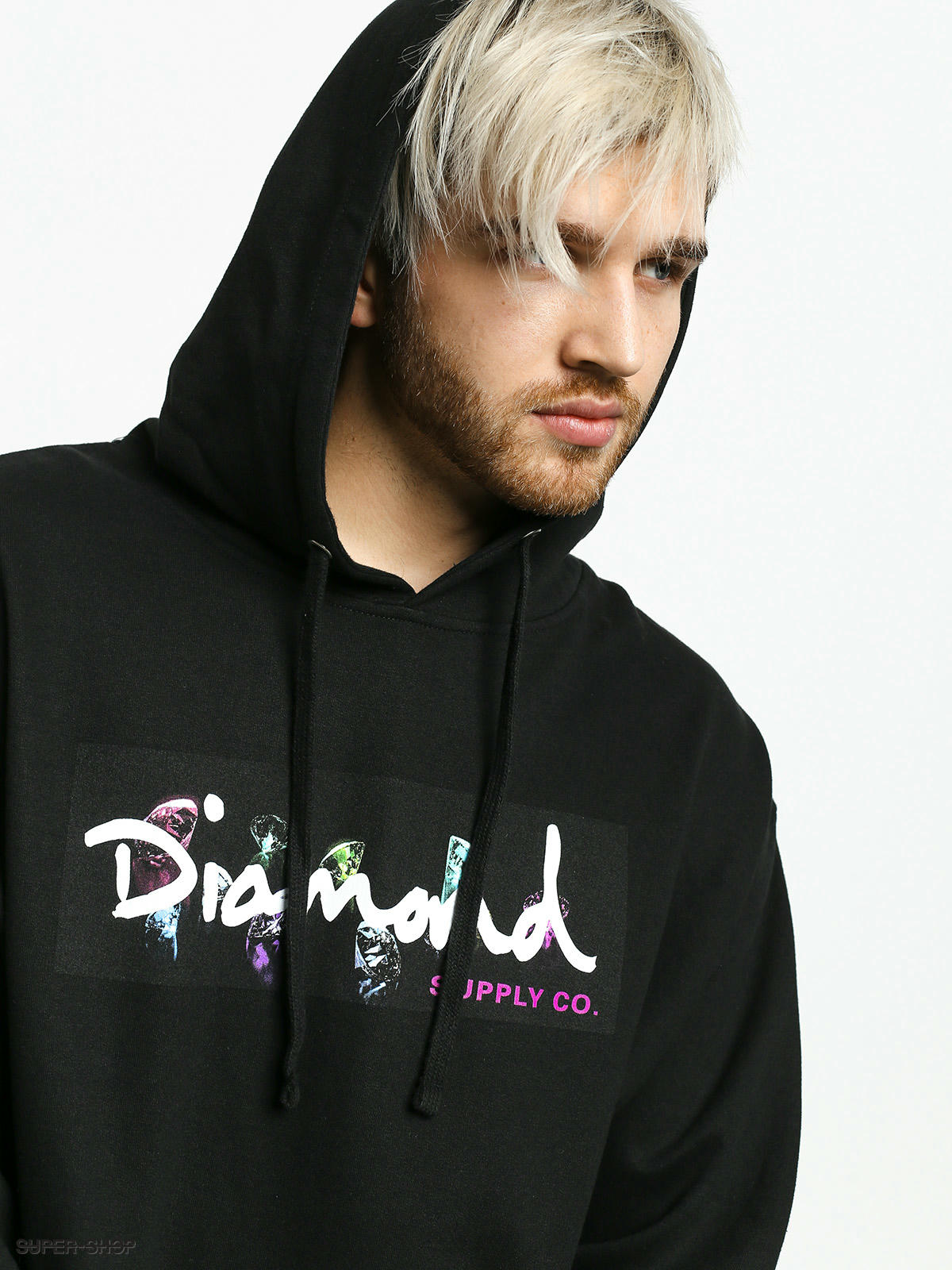 Diamond Supply Co Colour Box Logo Hoodie Black : : Clothing, Shoes  & Accessories