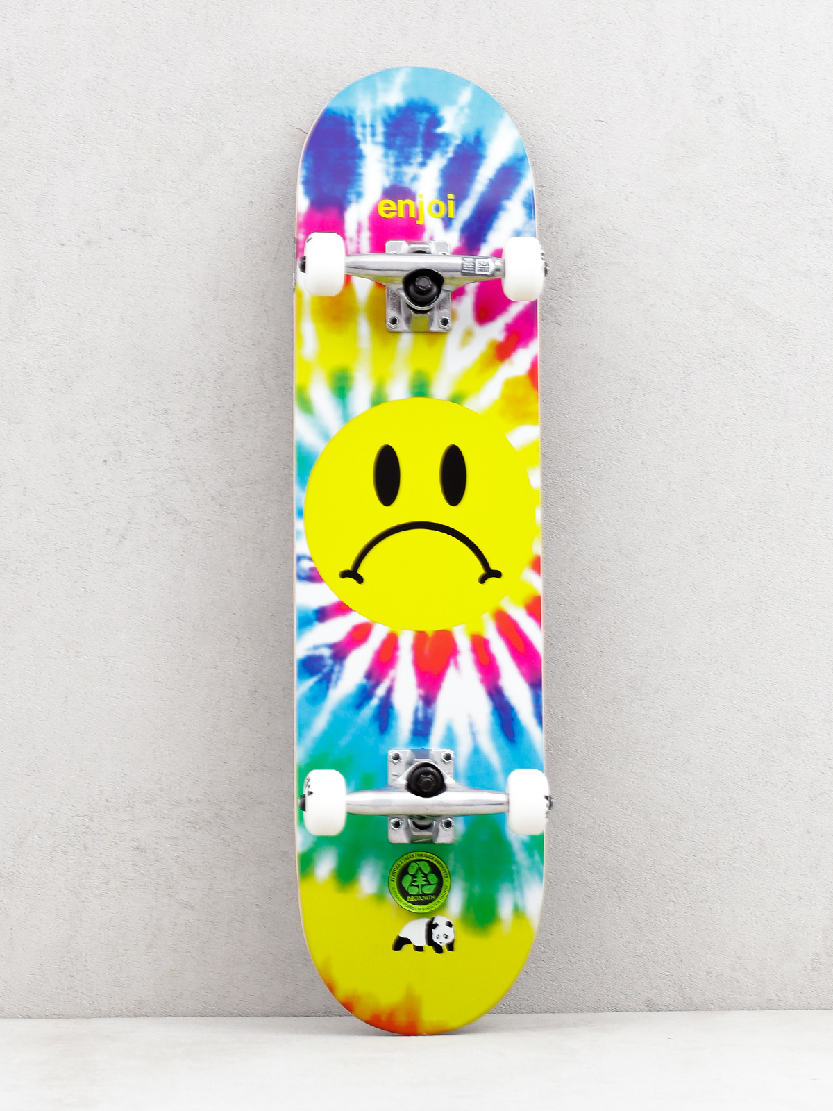 Enjoi Frowny Skateboard (tie dye)