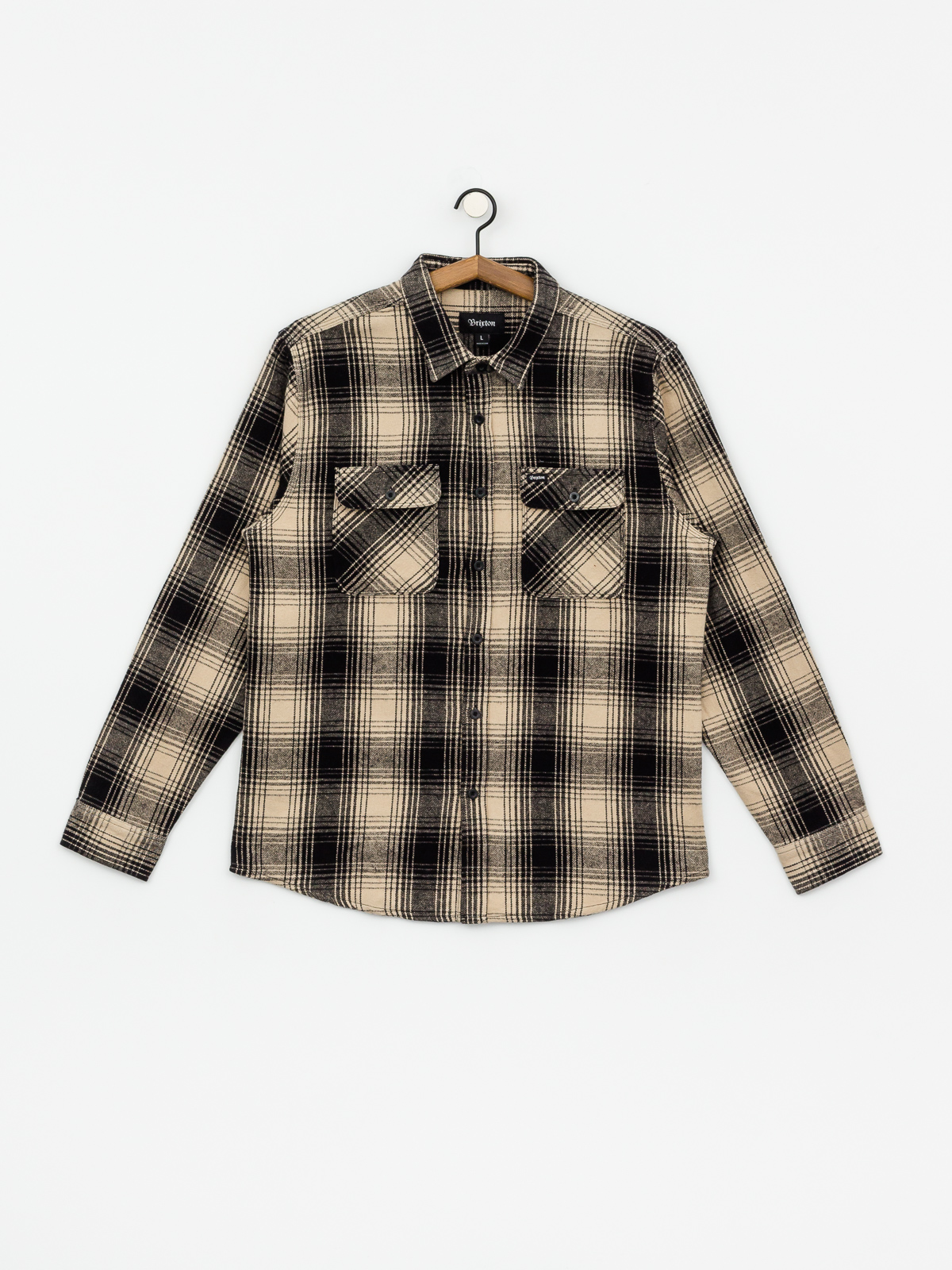 Brixton Bowery Flannel Ls Shirt (black/bone)