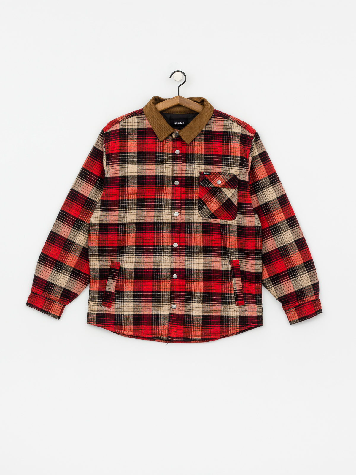 Brixton Reversible Zip Shirt Jacket Red Plaid 2024 and Green XL