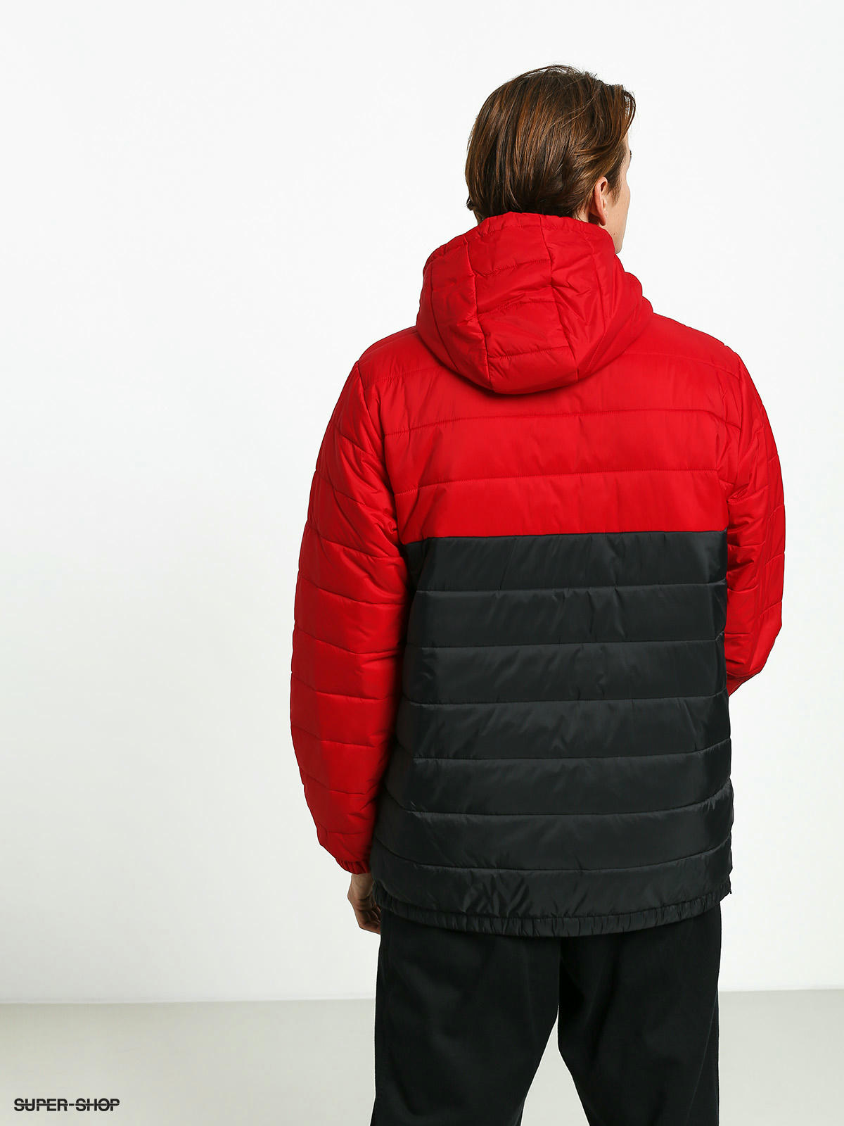 vans red and black jacket