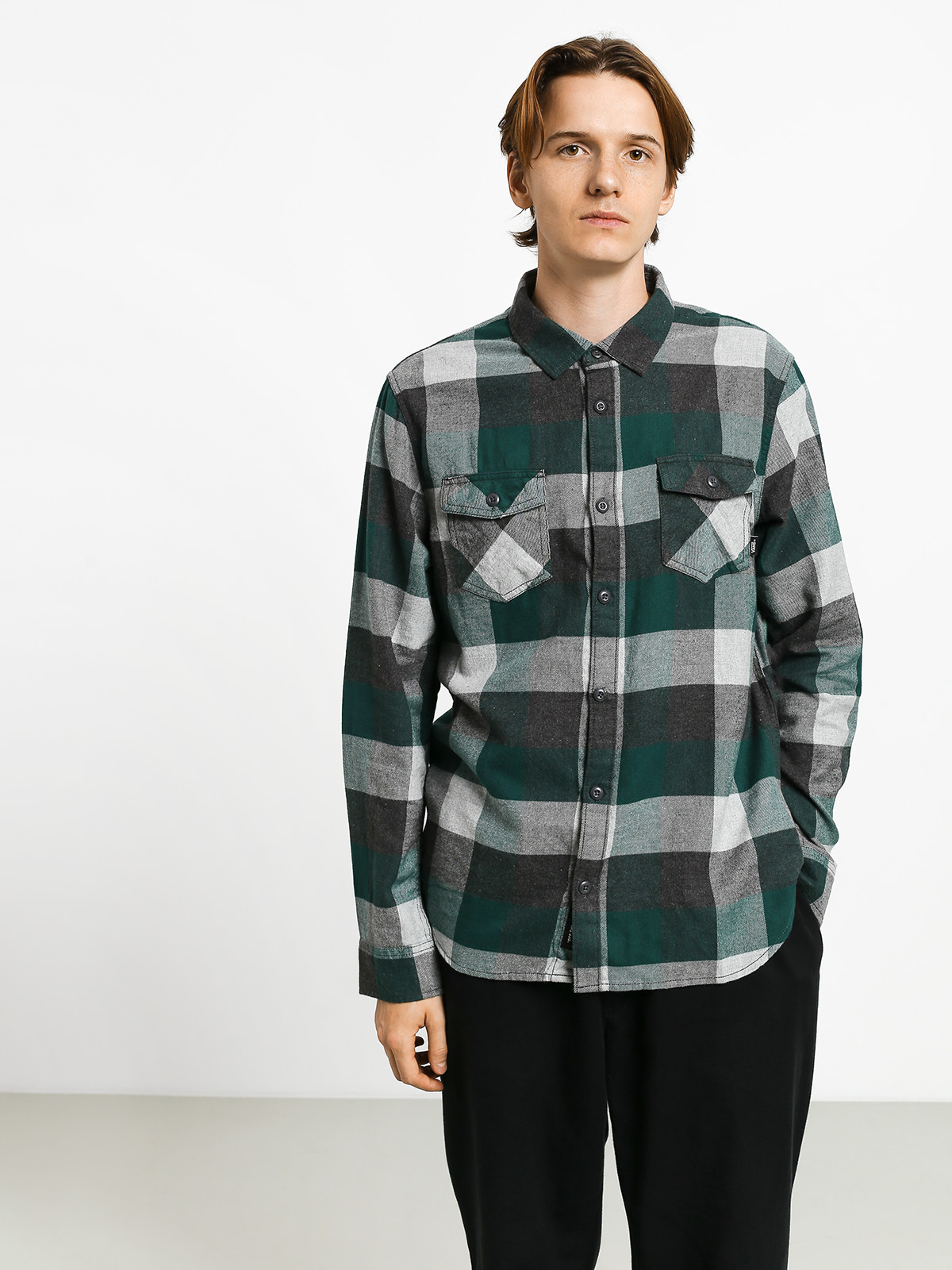 Vans Box Flannel Shirt (trekking green/grey heather)
