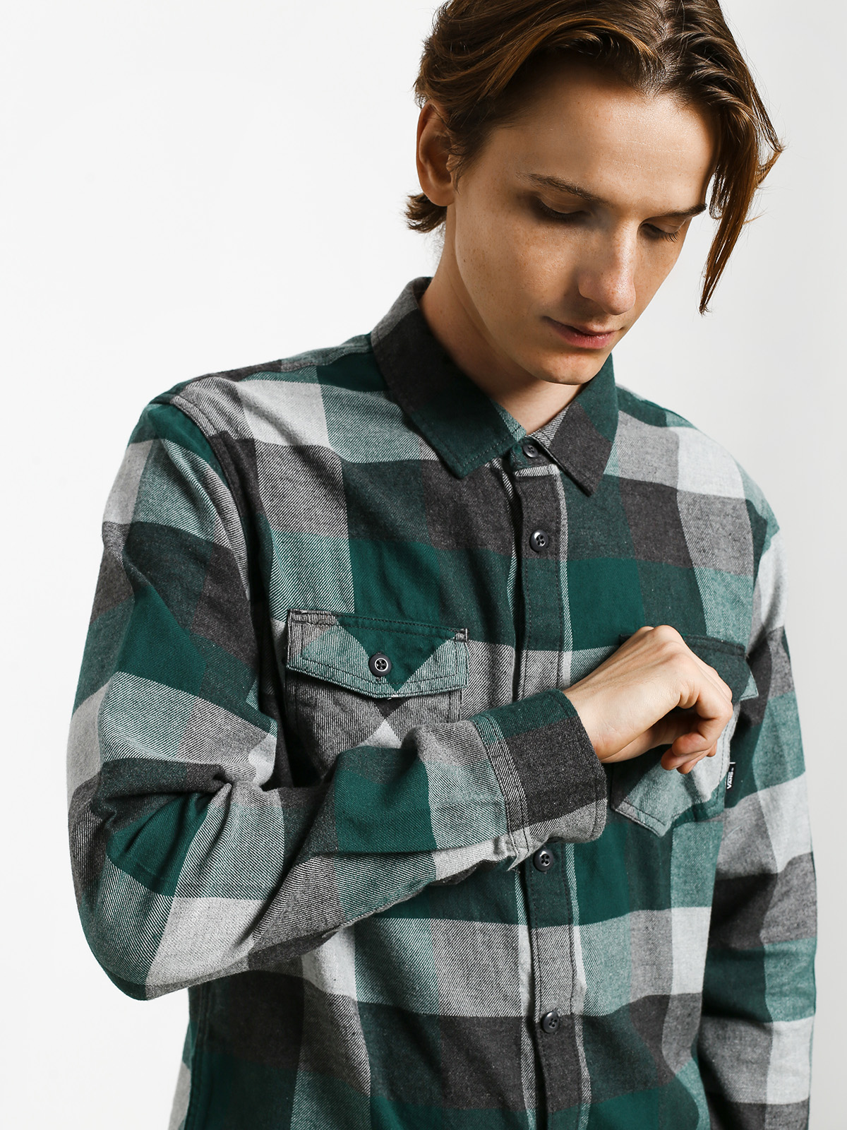 Vans Box Flannel Shirt (trekking green/grey heather)