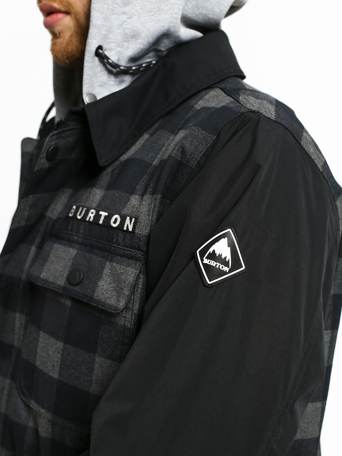 Mens Burton Dunmore Snowboard jacket (true black htr buff)