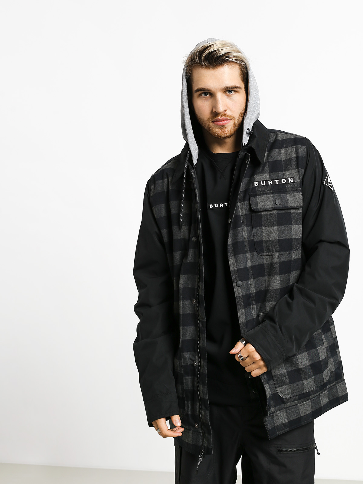 Mens Burton Dunmore Snowboard jacket (true black htr buff)
