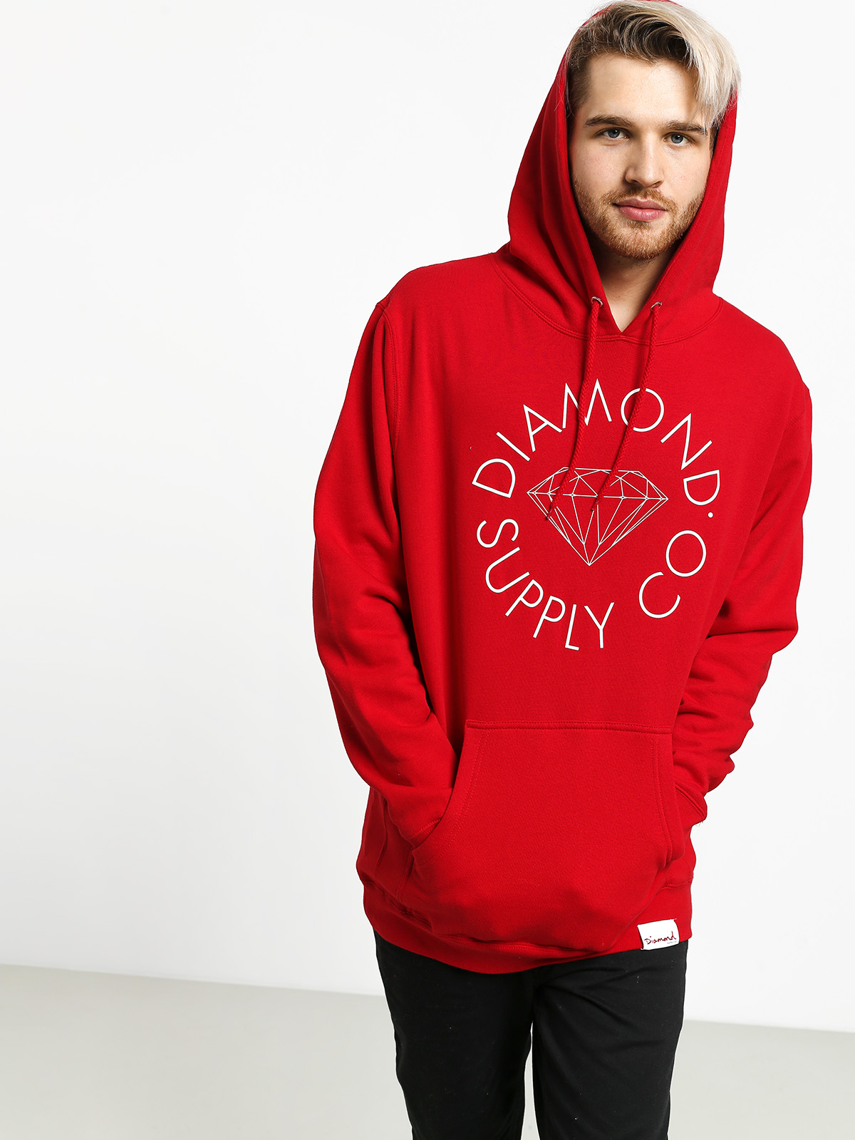 diamond supply co red hoodie