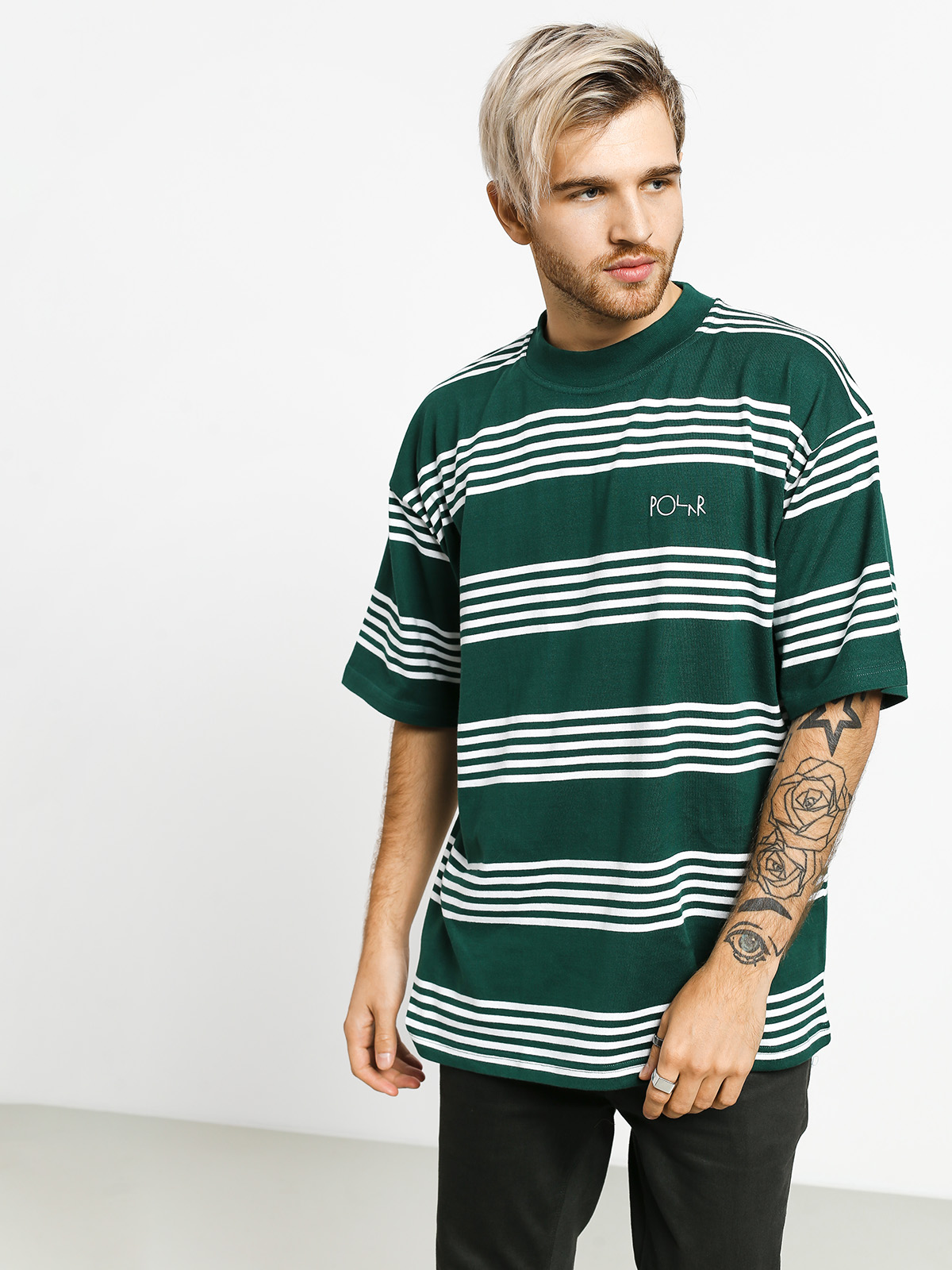 Polar Skate Striped Surf T-shirt (dark 