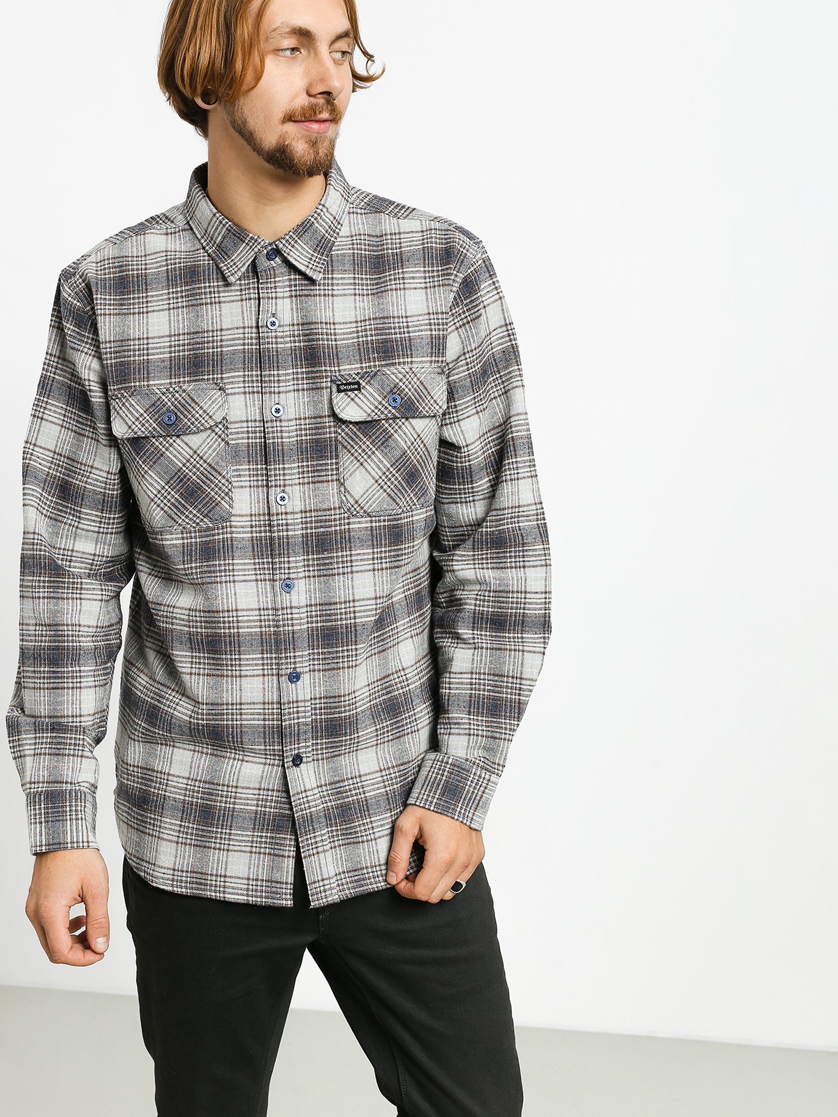 Brixton Bowery Flannel Ls Hemd (twilight blue)