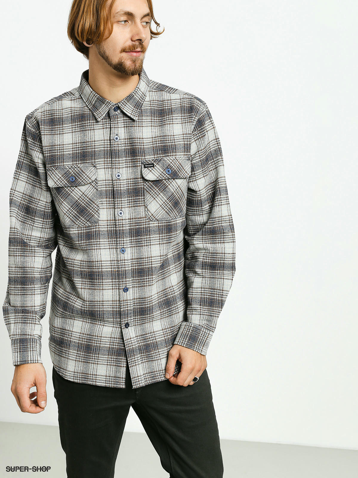 Brixton Bowery Flannel Ls Shirt (twilight blue)