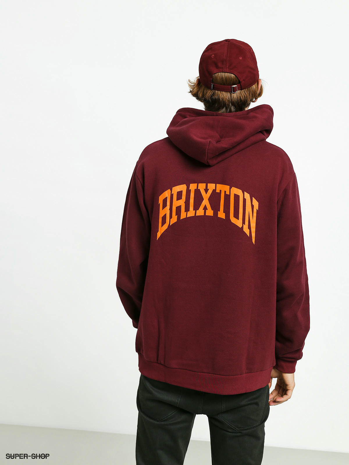 maroon color hoodie