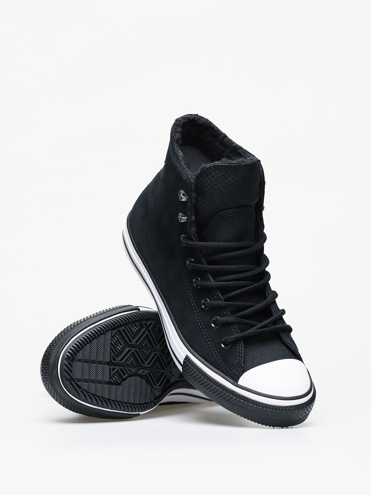 Converse Chuck Taylor All Star Hi Winter Leather Gore Tex Chucks (black/white/black)