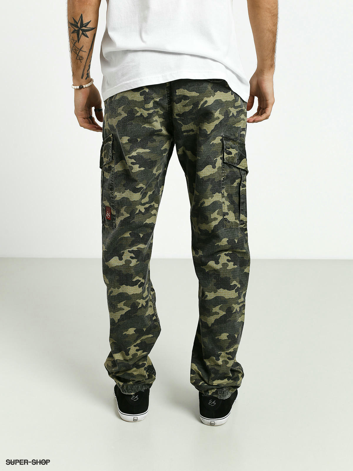 denim camo cargo pants