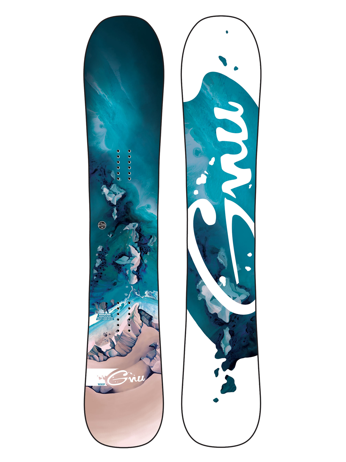 Womens Gnu Whip C3 Snowboard (multi)