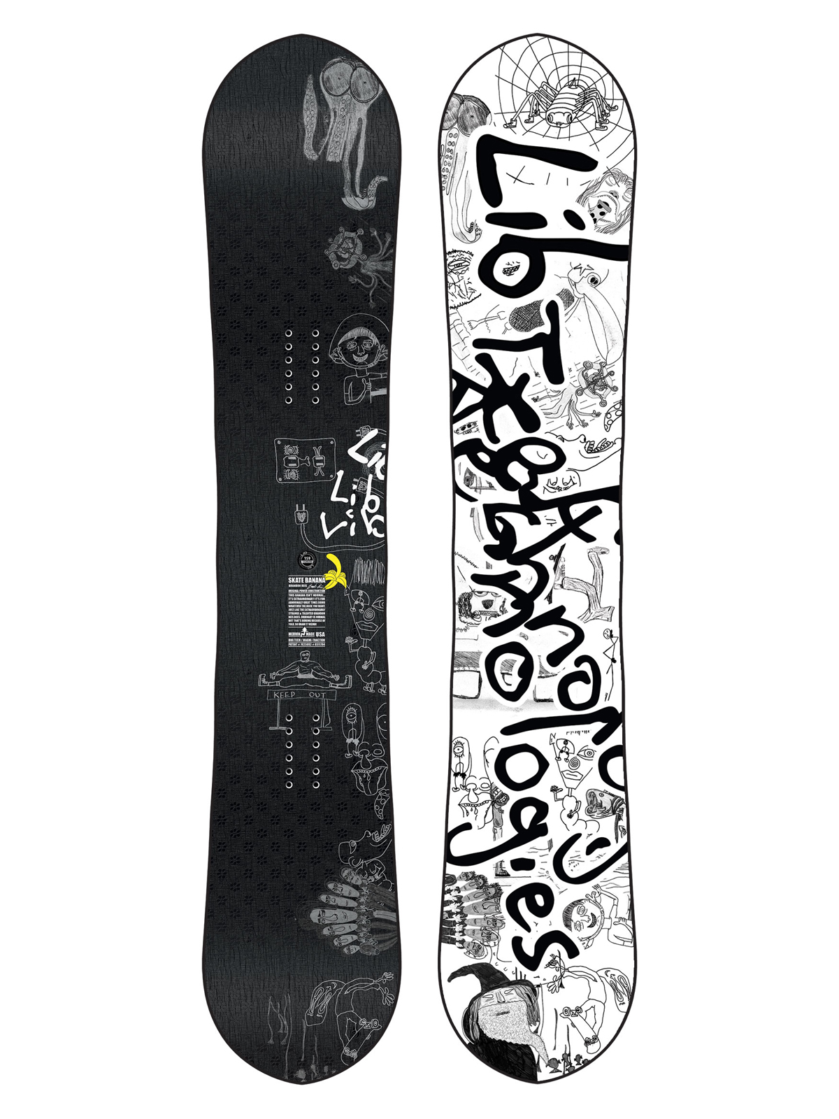 Mens Lib Tech Skate Banana Btx Snowboard (reis)