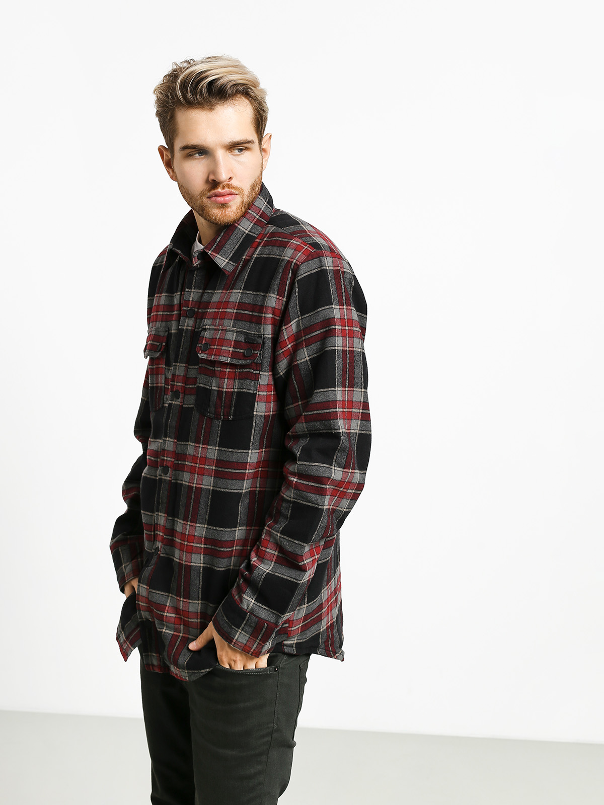 volcom sherpa flannel jacket