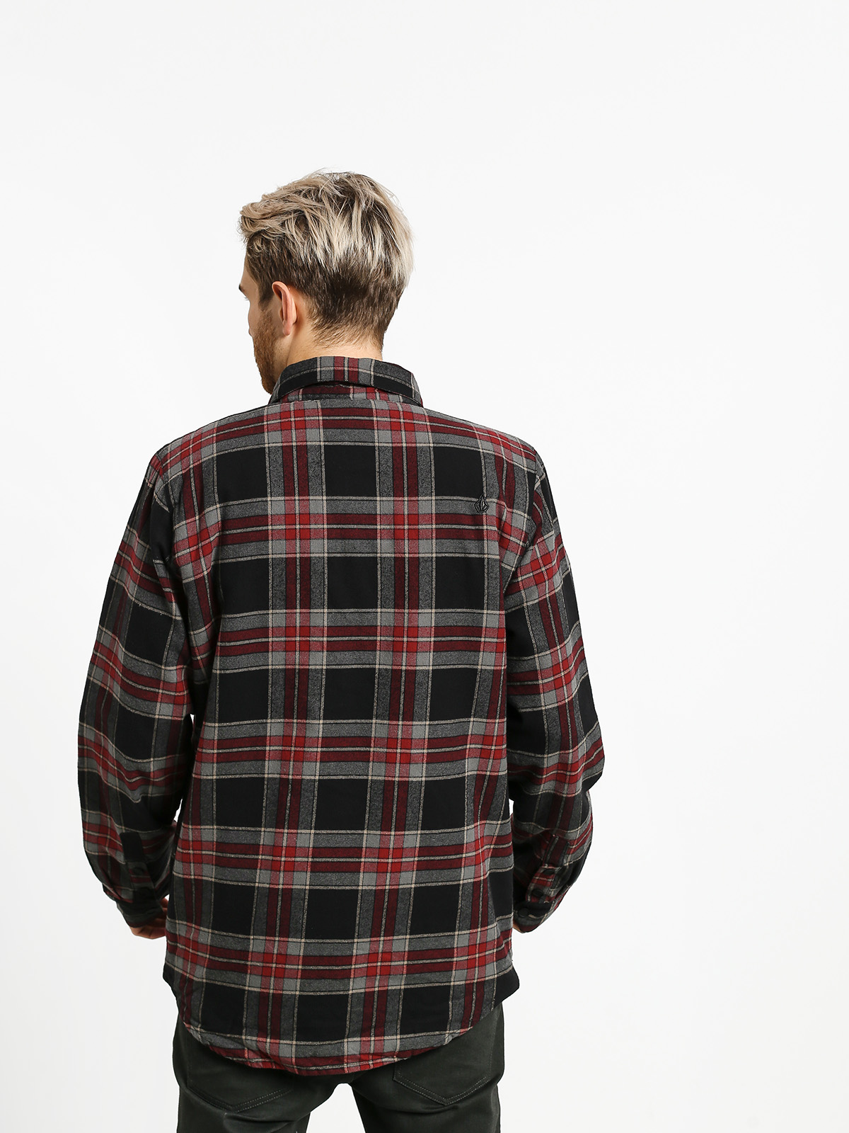 volcom sherpa flannel jacket