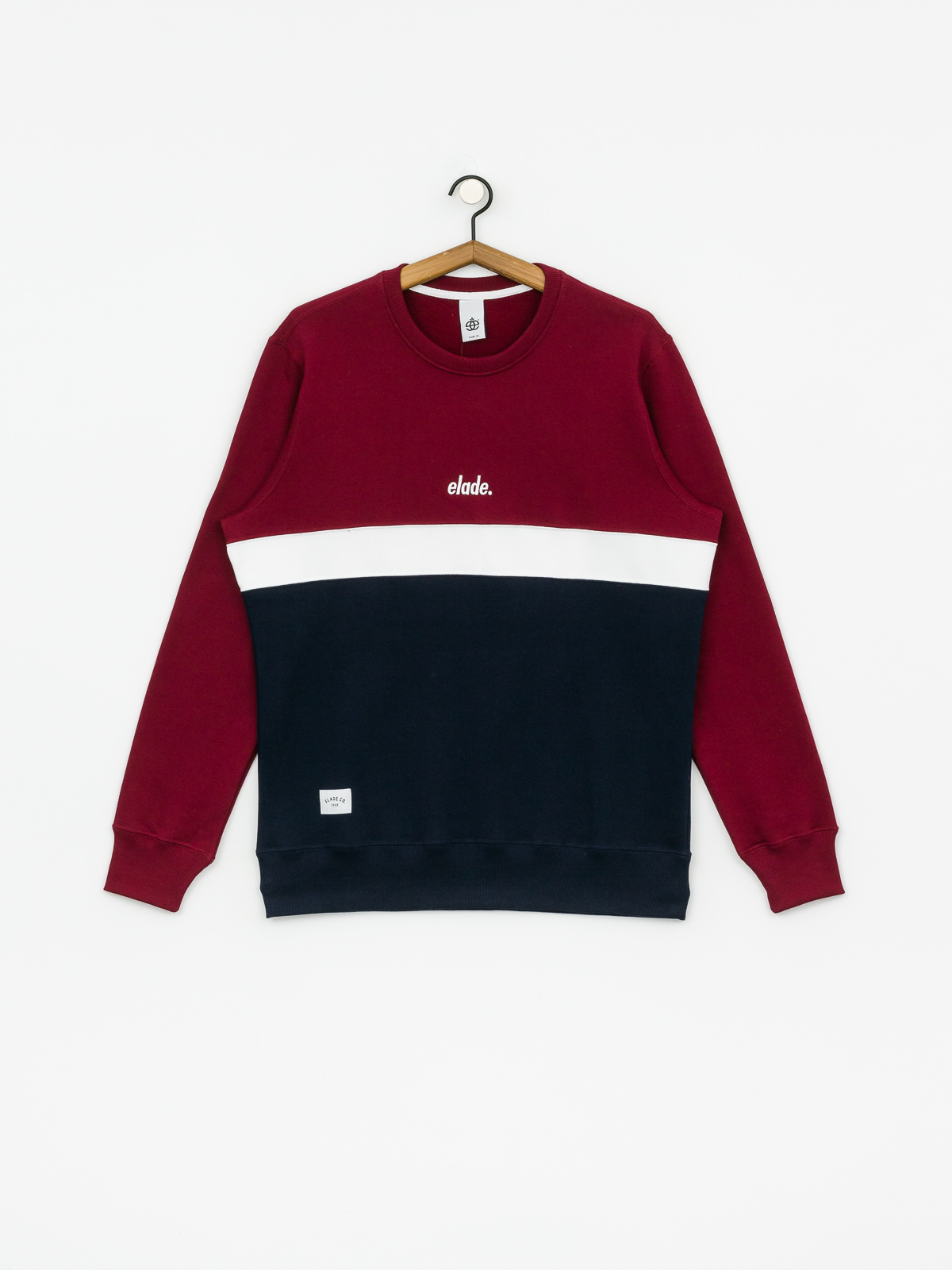 Elade Colour Block Sweatshirt (maroon/white/navy blue)