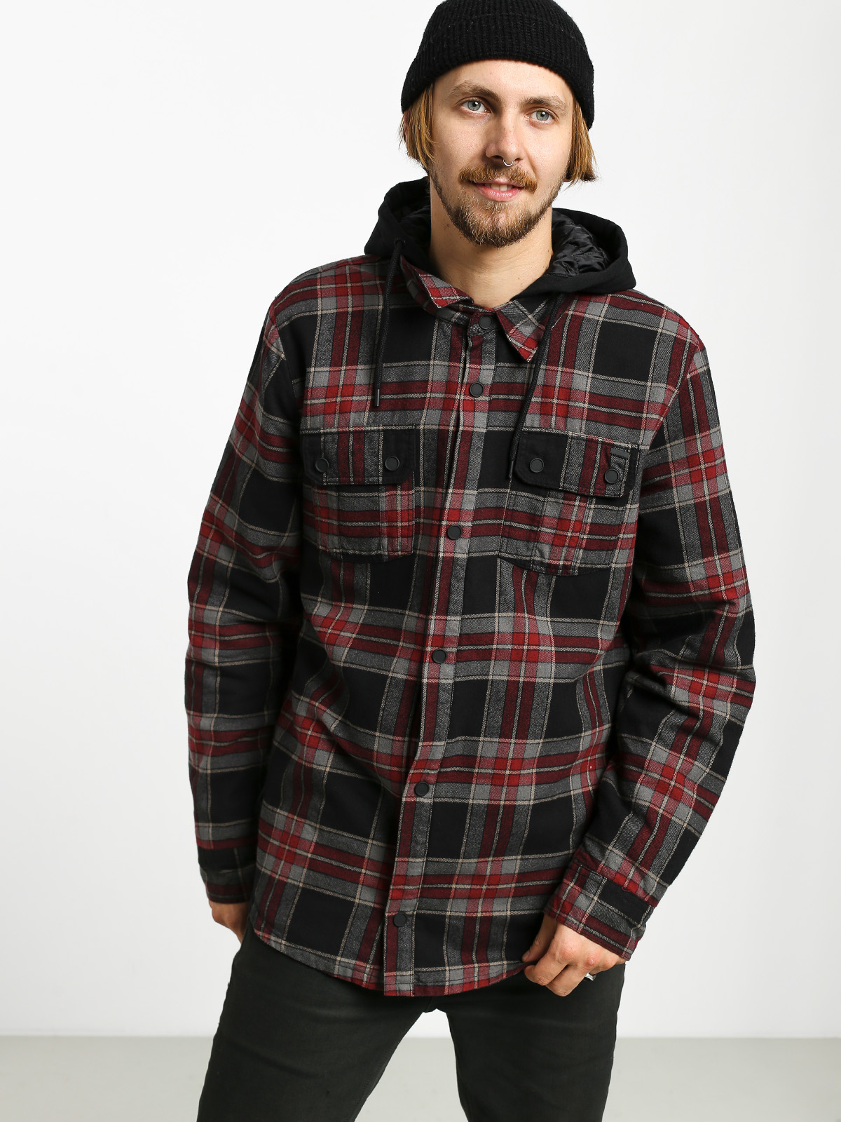 Volcom Field Ins. Flannel Shirt (red)