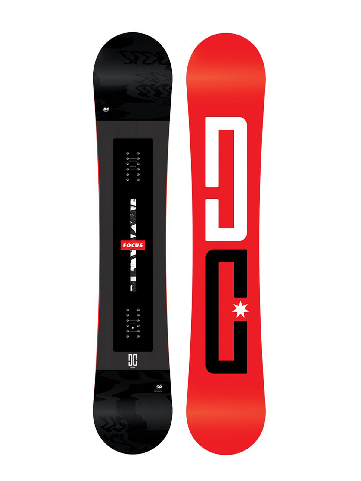 Mens DC Focus Snowboard (red/black)